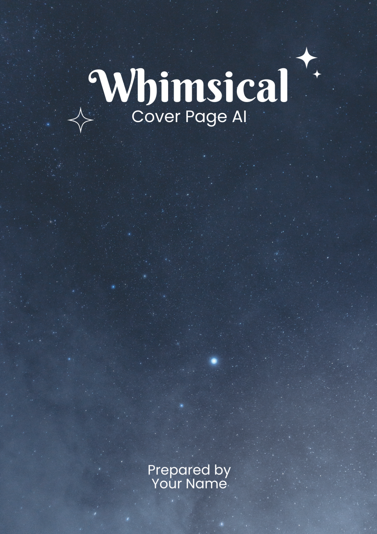 Whimsical Cover Page AI Template