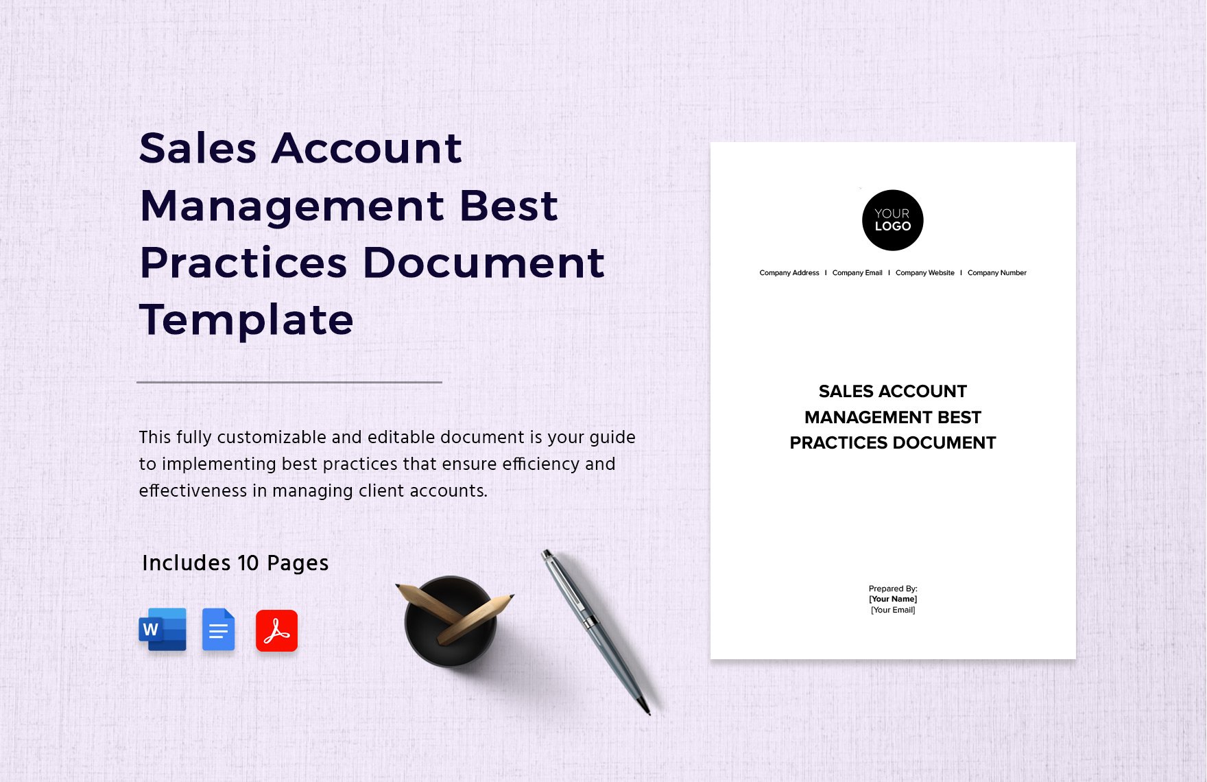 Sales Account Management Best Practices Document Template in Word, Google Docs, PDF