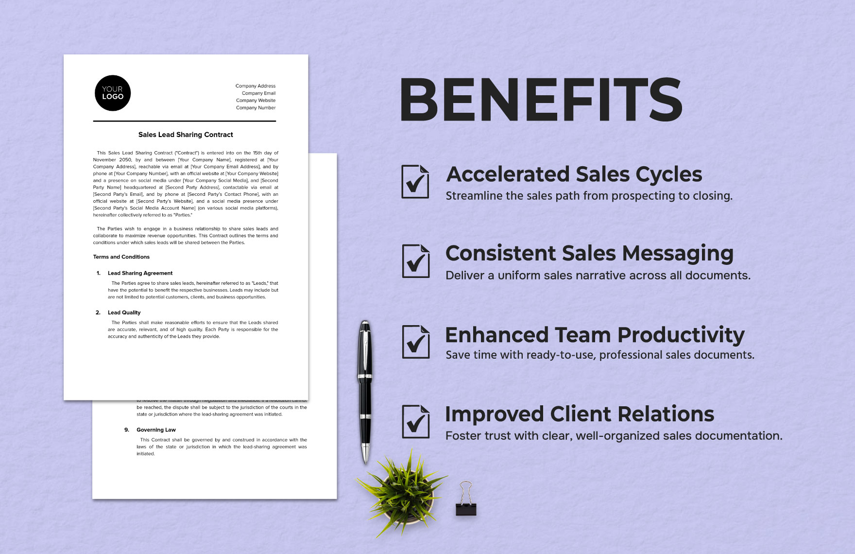 Sales Lead Sharing Contract Template