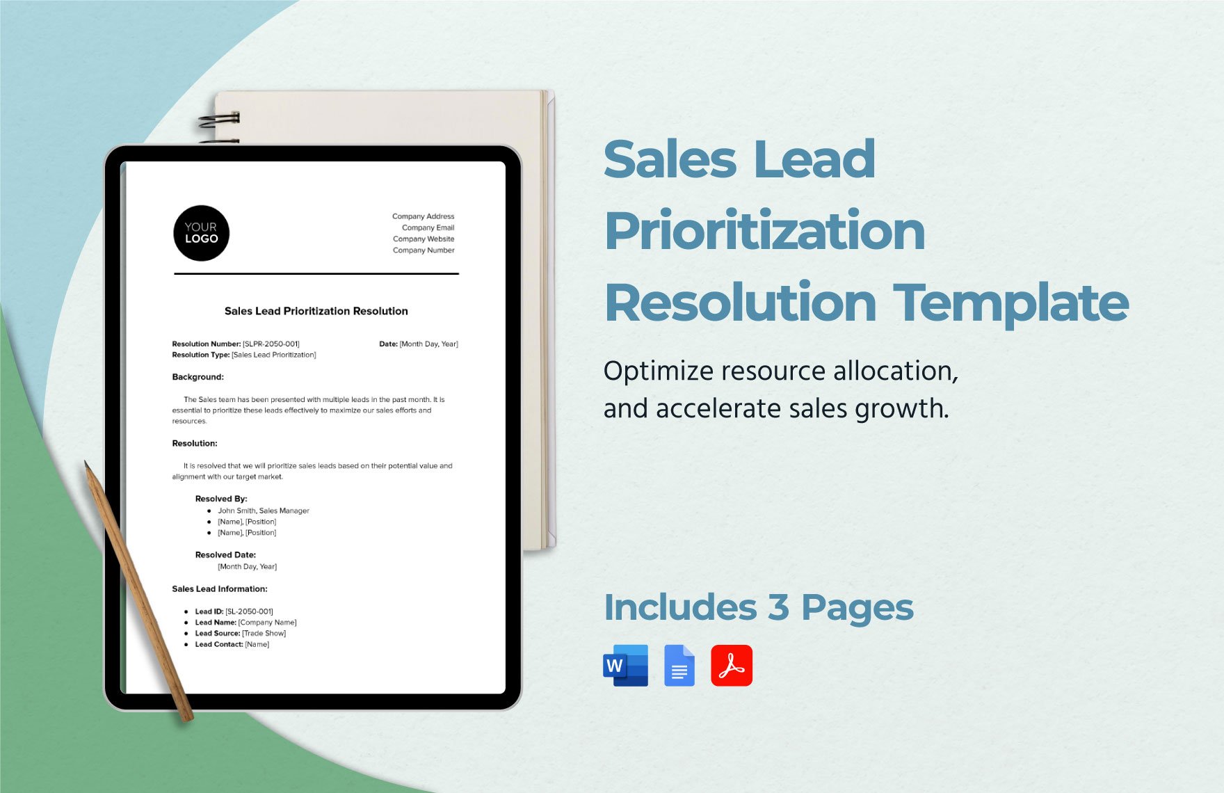 Sales Lead Prioritization Resolution Template in Word, Google Docs, PDF