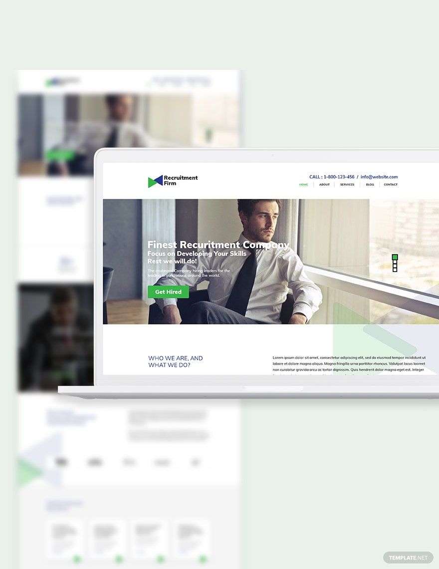Recruitment Firm Bootstrap Landing Page Template
