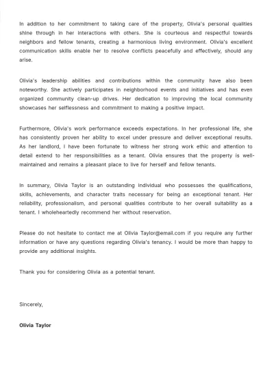 Free Rental Reference Letter From Landlord Template to Edit Online