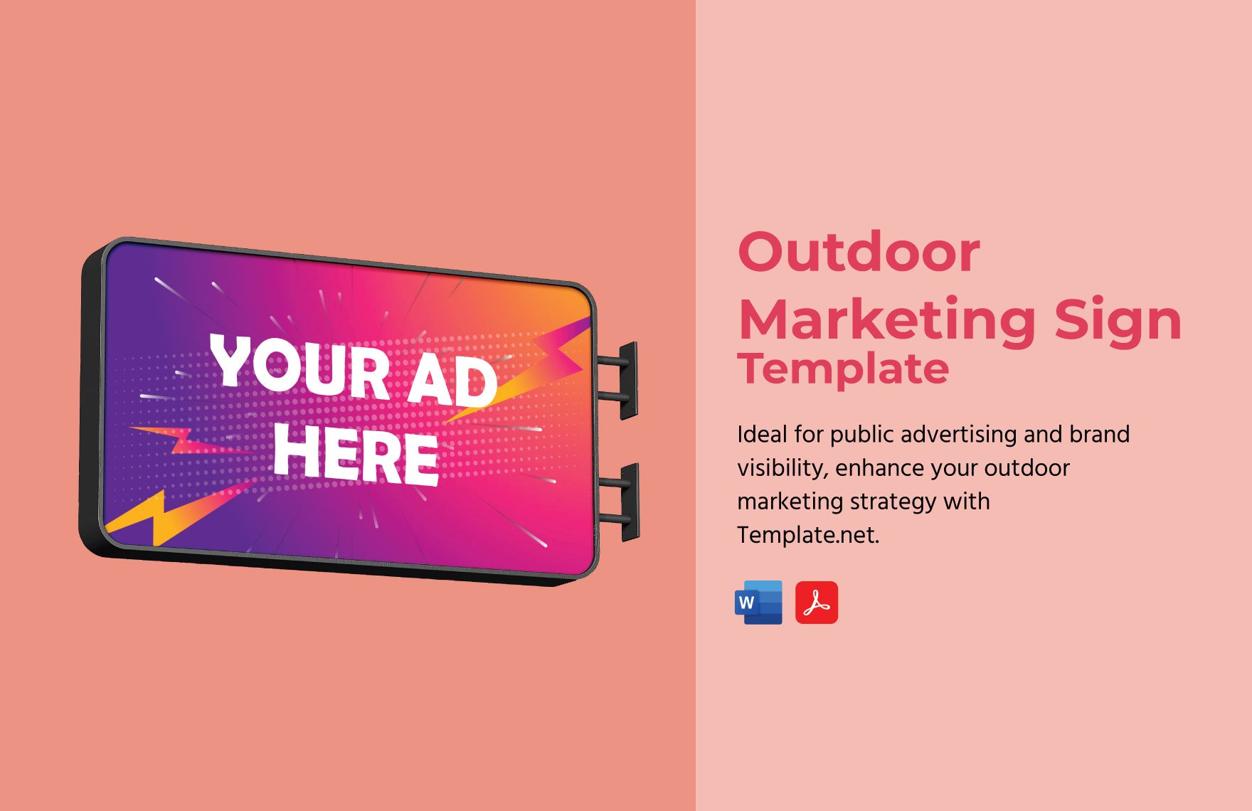 Outdoor Marketing Sign Template
