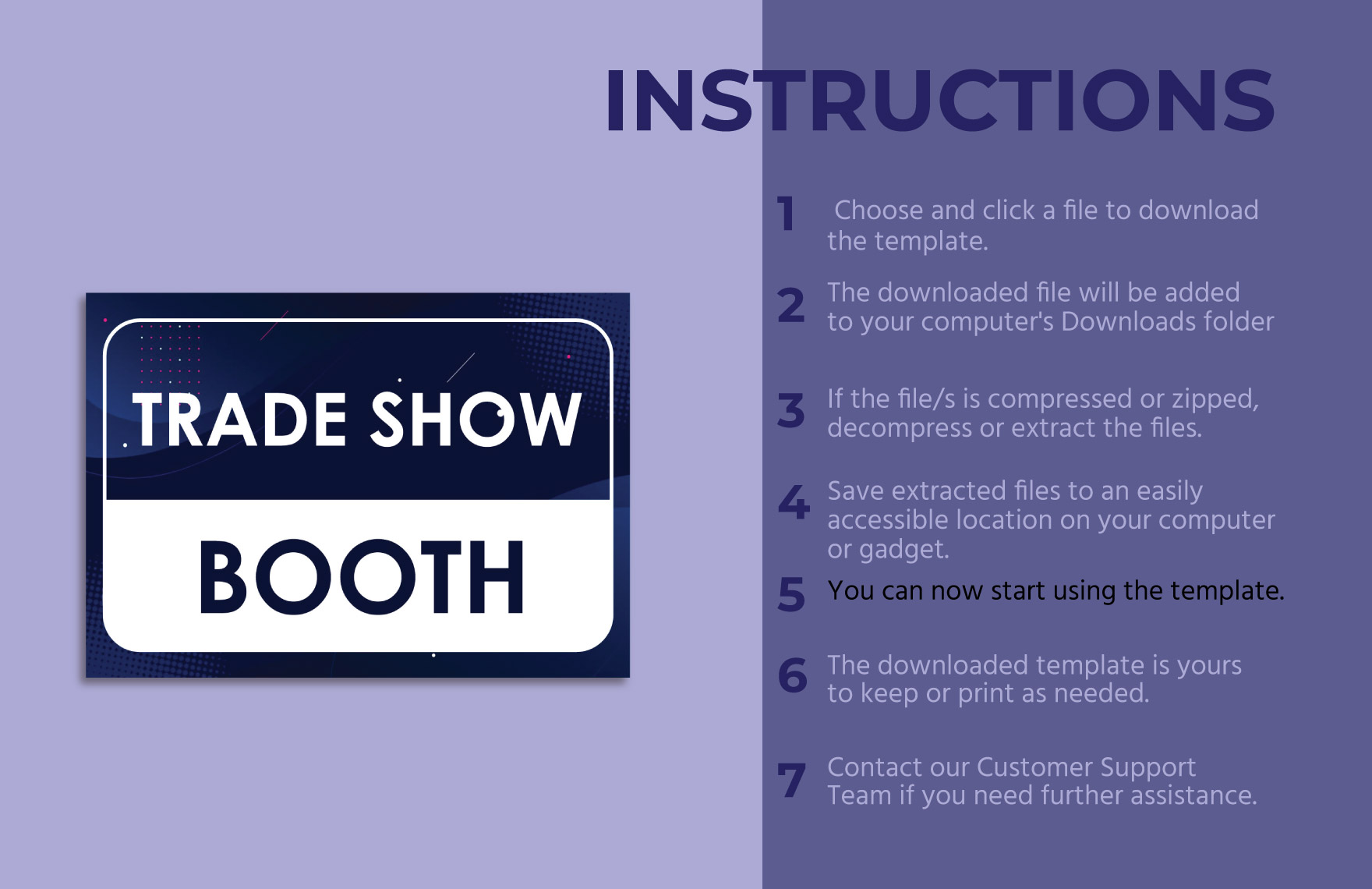 Trade Show Booth Marketing Sign Template