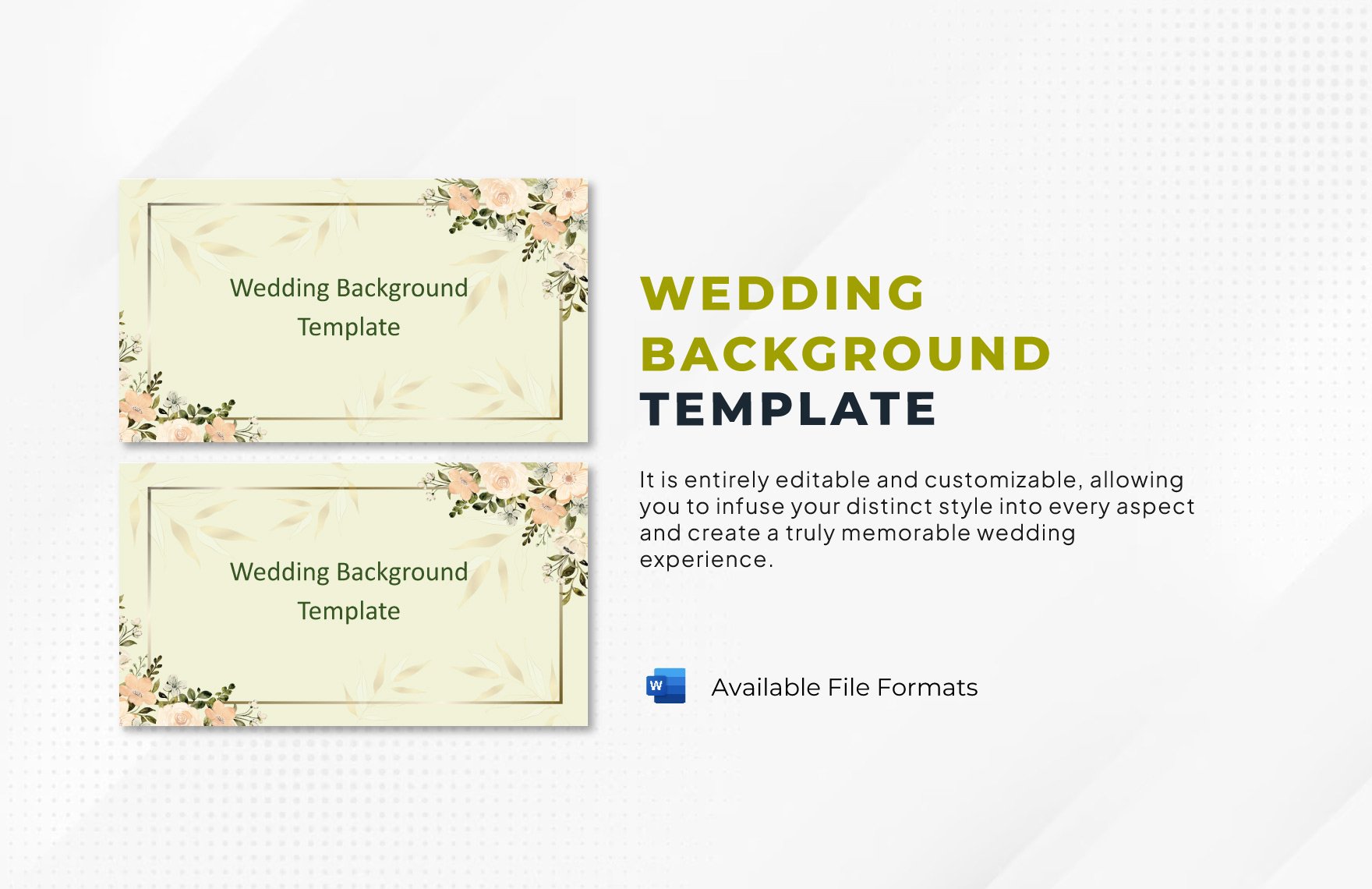 Wedding Background Template in Word
