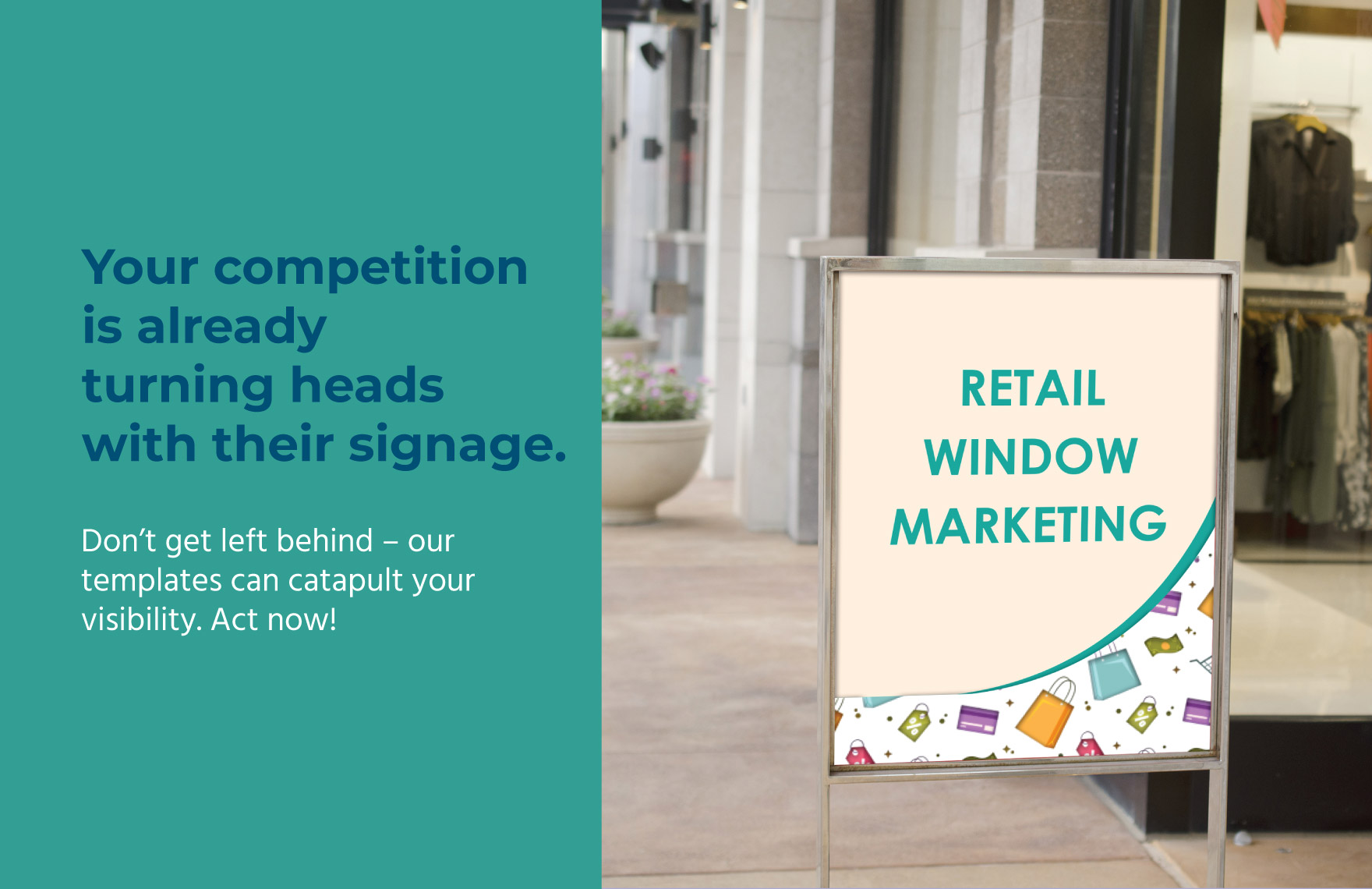 Retail Window Marketing Sign Template