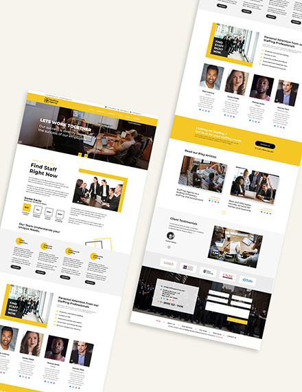 Staffing Agency Bootstrap Landing Page Download
