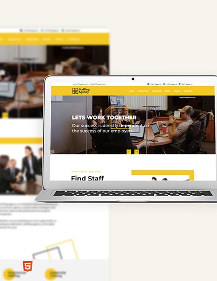 Free Staffing Agency Bootstrap Landing Page Template