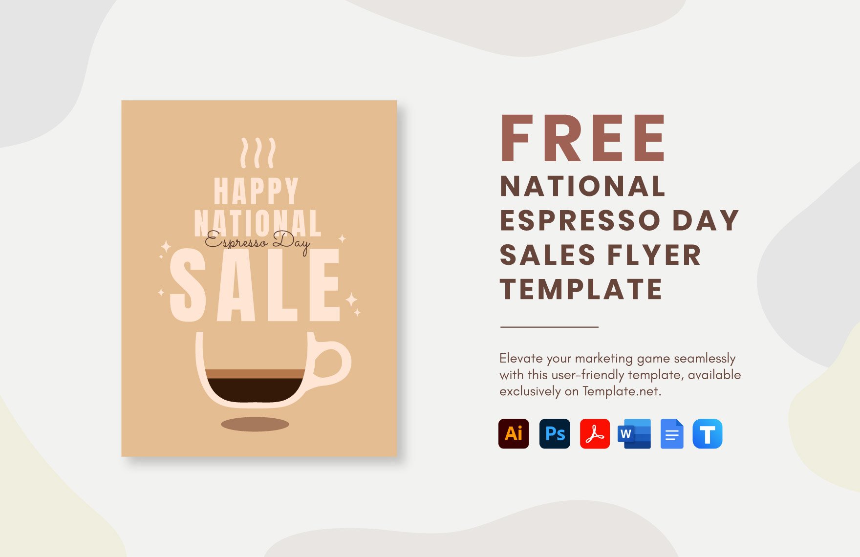 National Espresso Day Sales Flyer Template