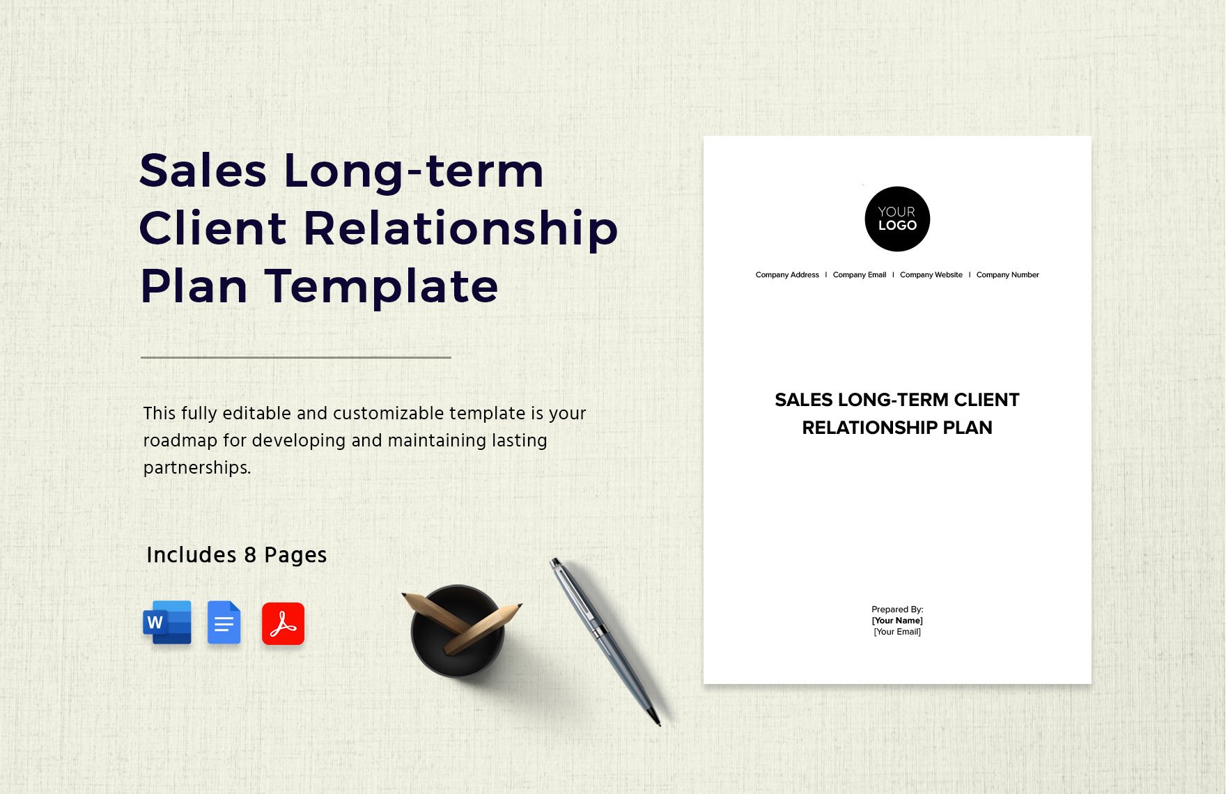 Sales Long-term Client Relationship Plan Template in Word, Google Docs, PDF
