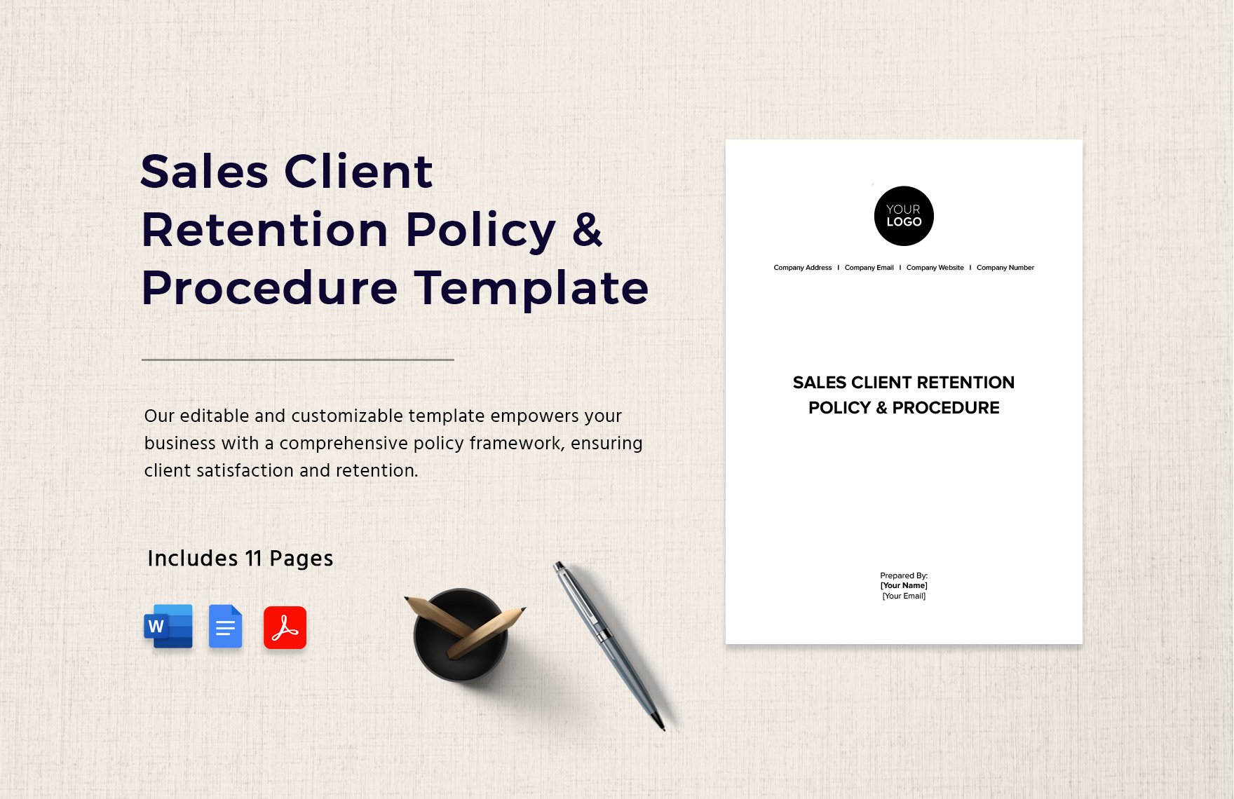 Sales Client Retention Policy & Procedure Template in Word, Google Docs, PDF
