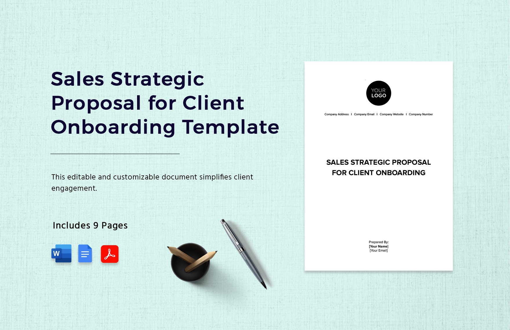 Sales Strategic Proposal for Client Onboarding Template in Word, Google Docs, PDF