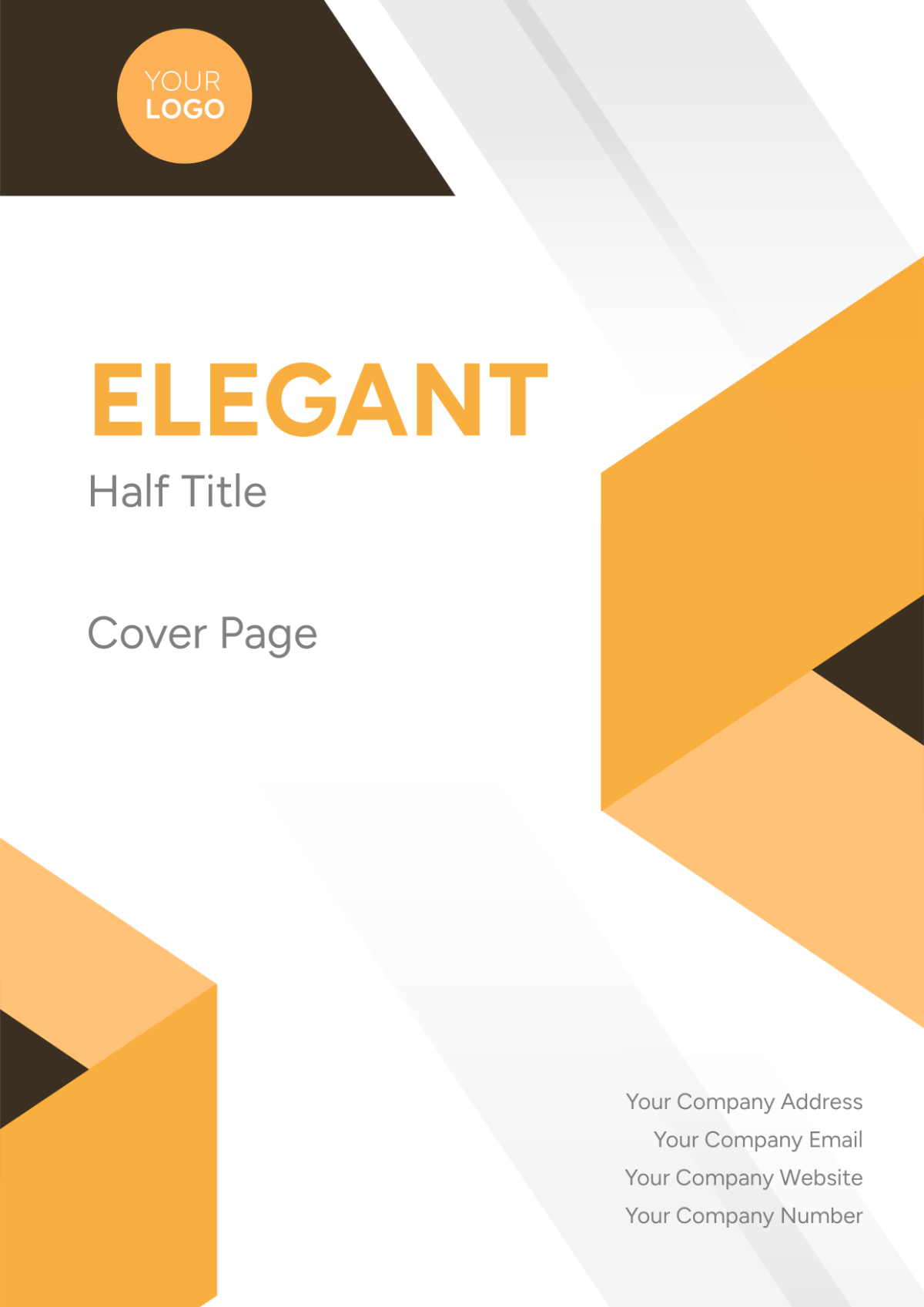 Elegant Half Title Cover Page