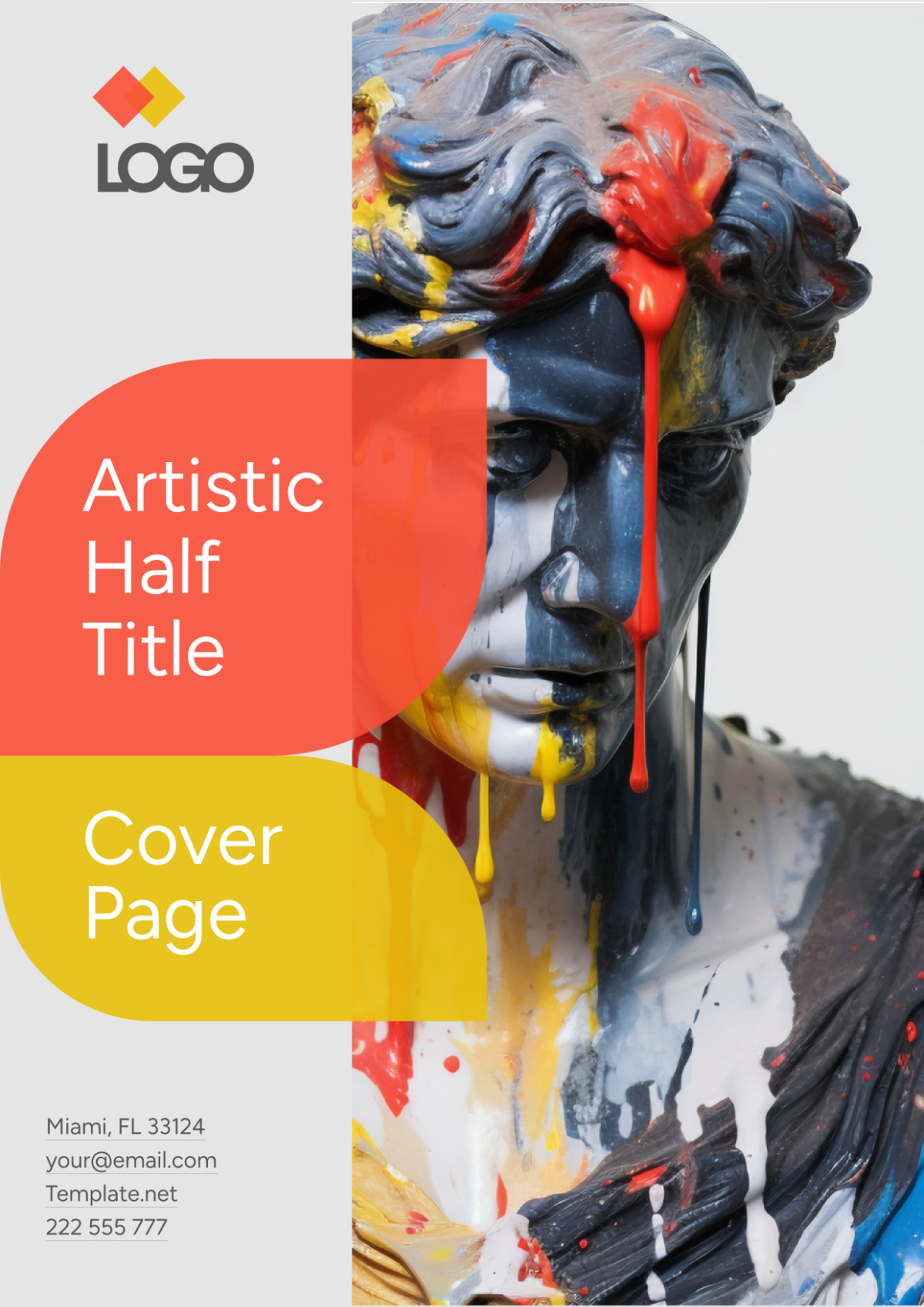 Artistic Half Title Cover Page Template