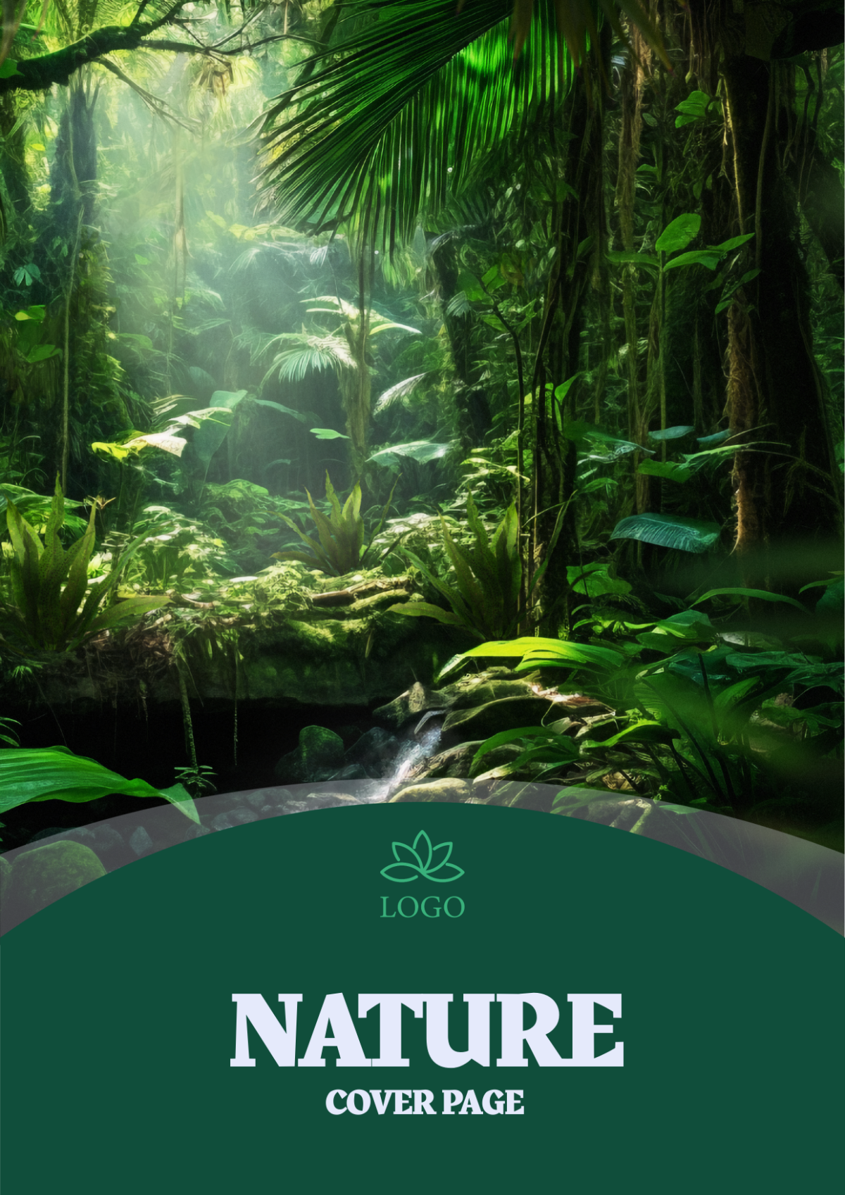 Nature-Inspired Half Title Cover Page Template