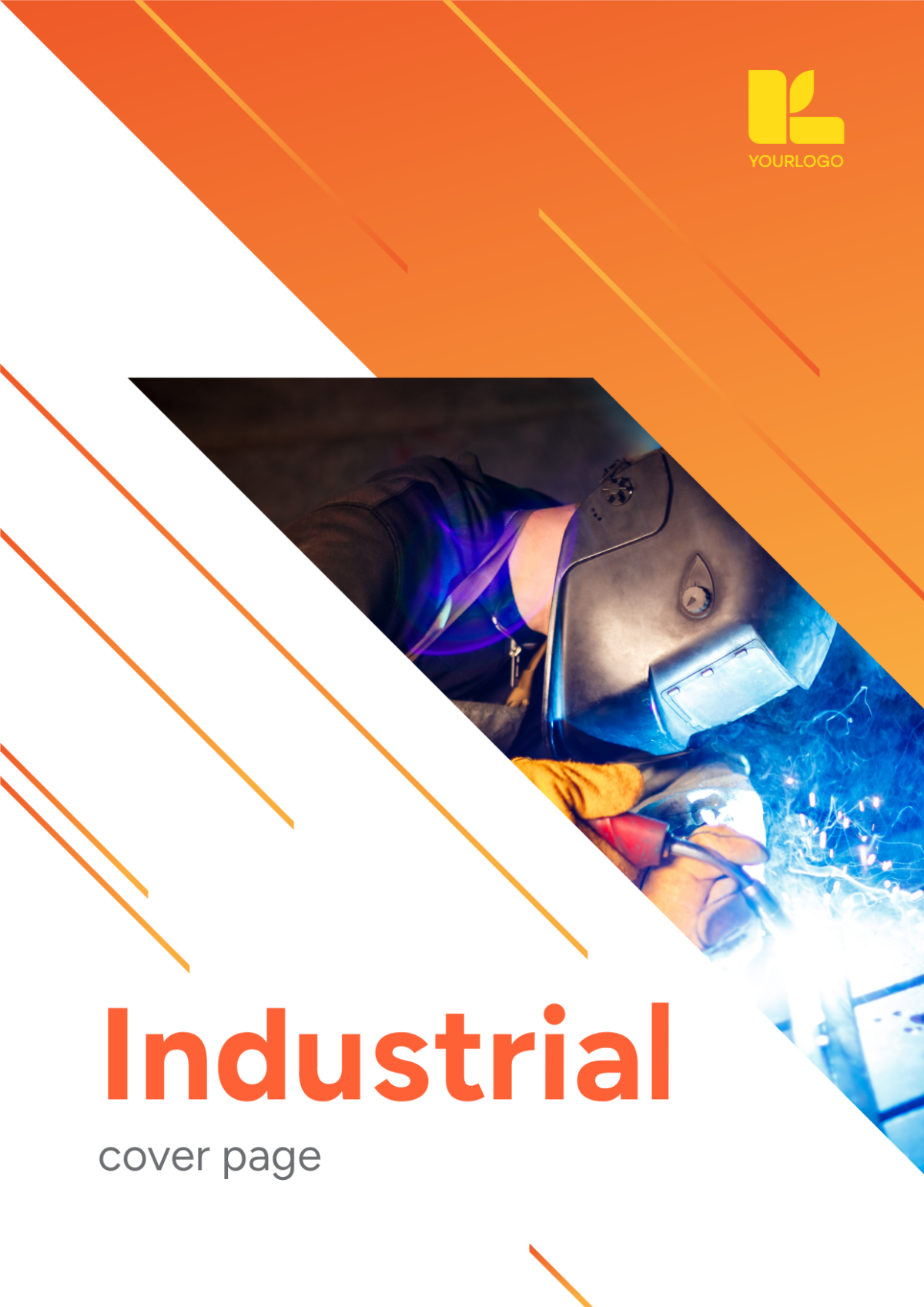 Industrial Half Title Cover Page Template