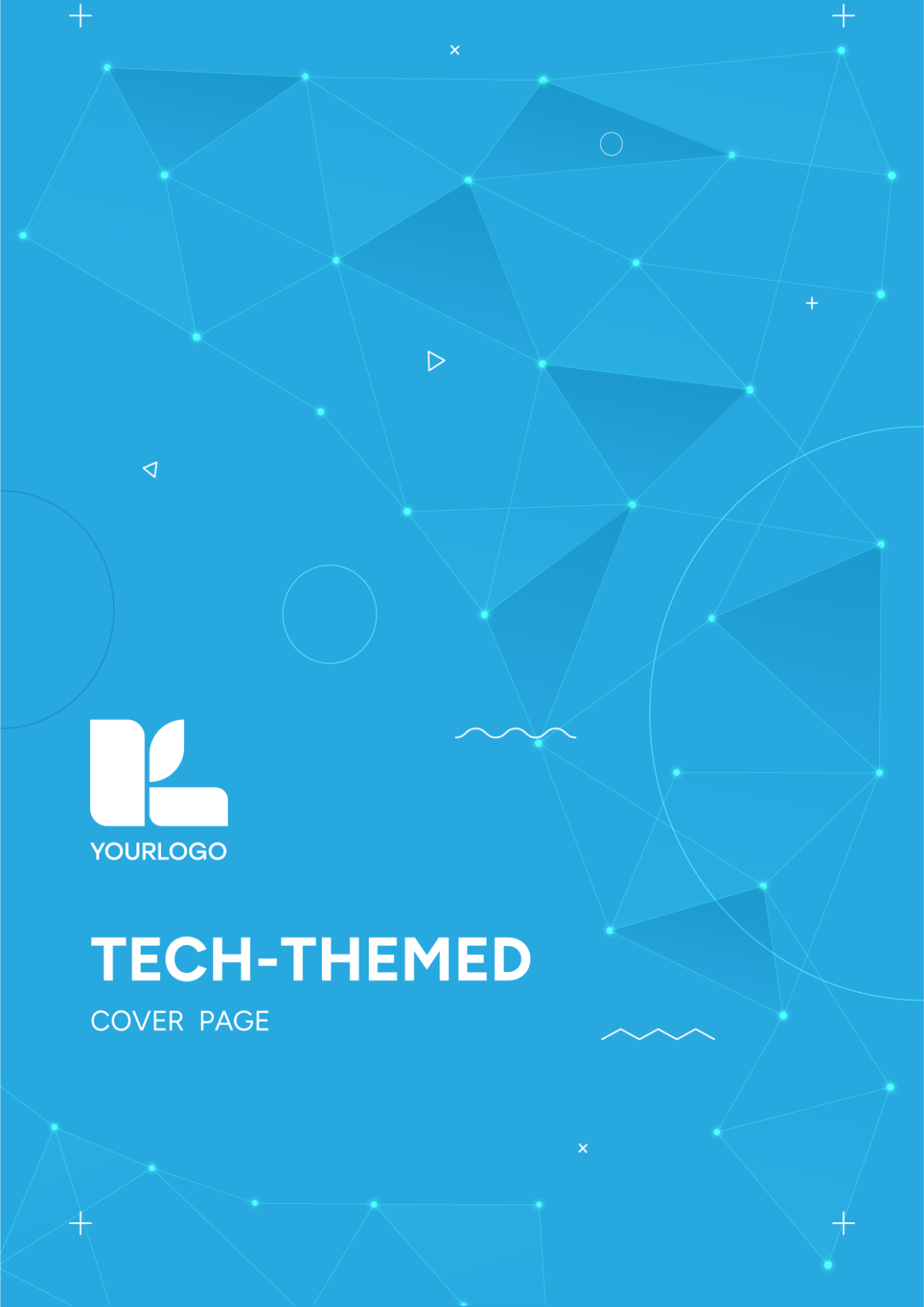 Tech-themed Half Title Cover Page Template