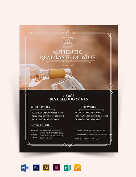 Wine Flyer Template