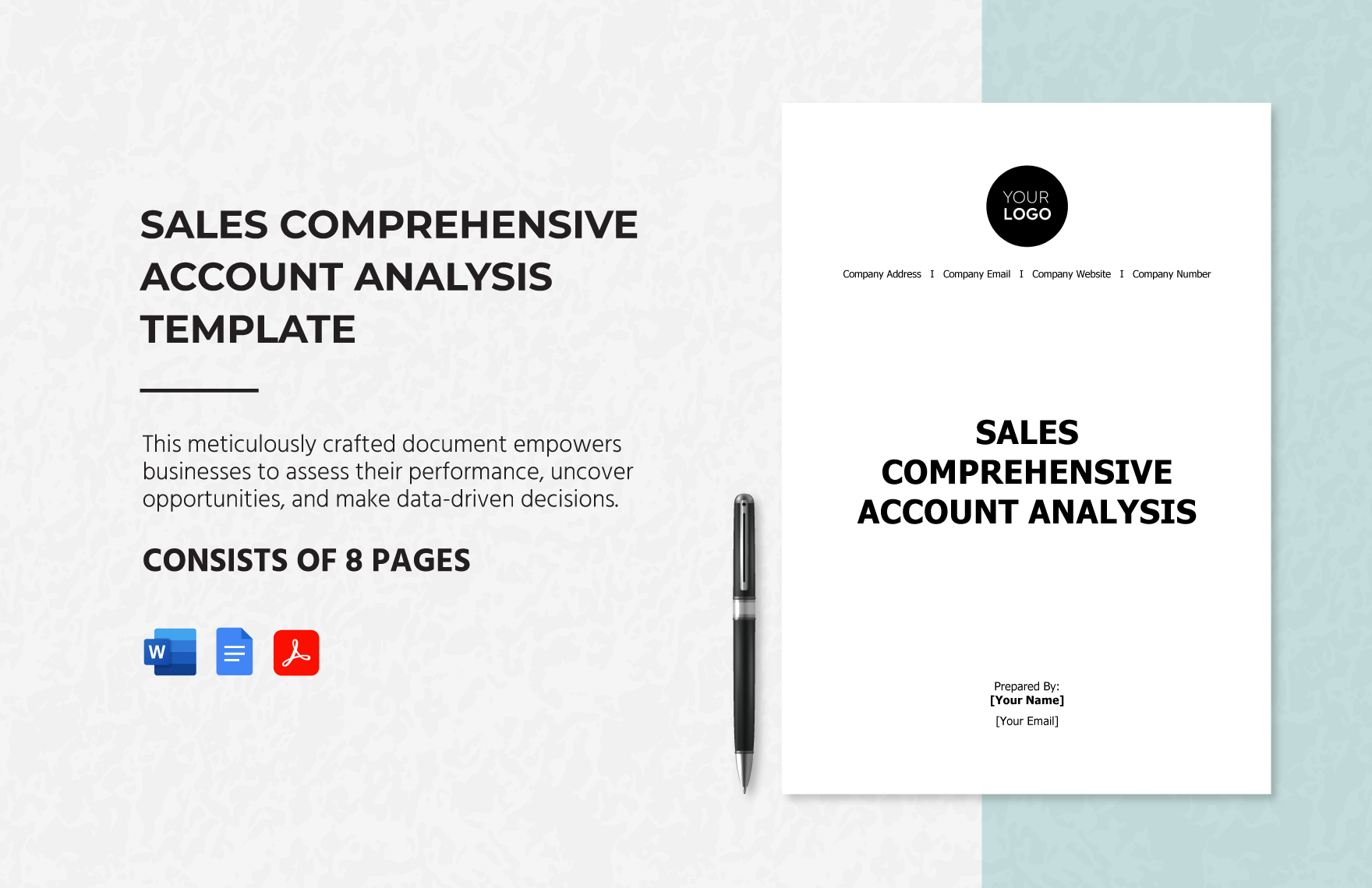 Sales Comprehensive Account Analysis Template in Word, PDF, Google Docs ...