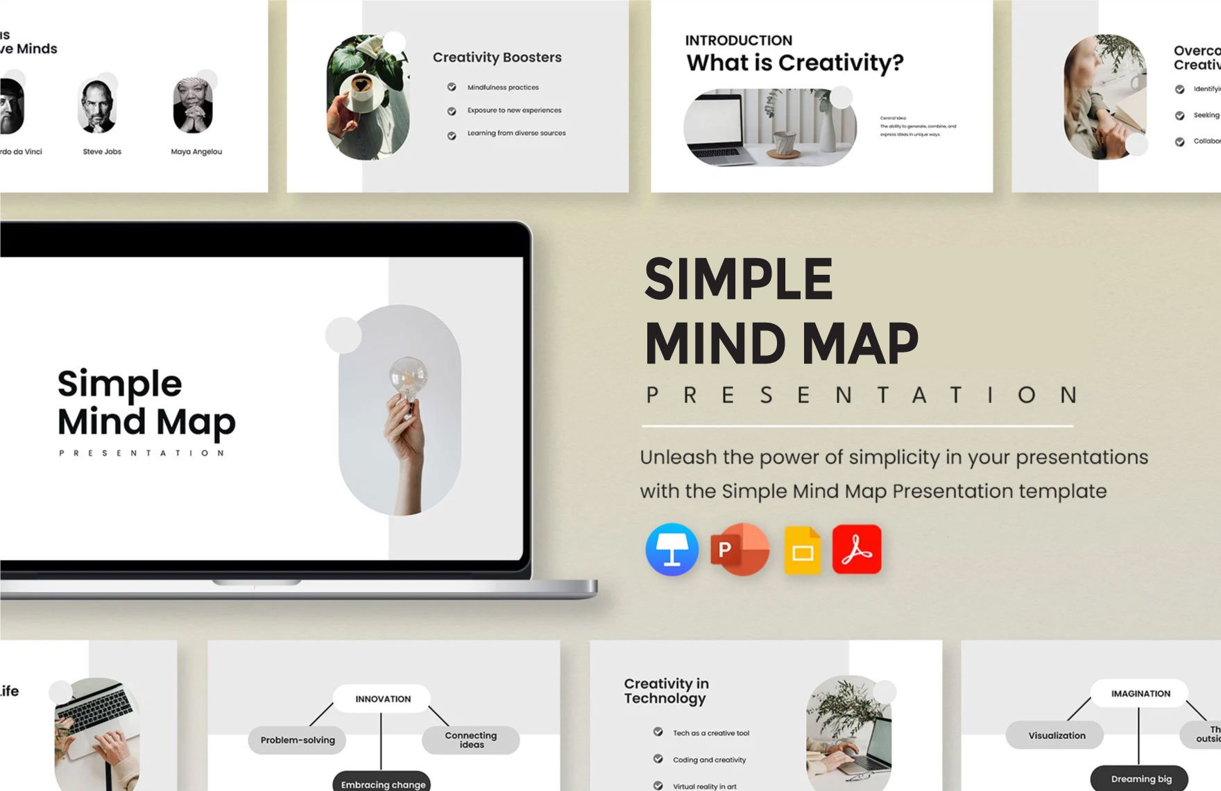 Free Simple Mind Map Template in PDF, PowerPoint, Google Slides, Apple Keynote