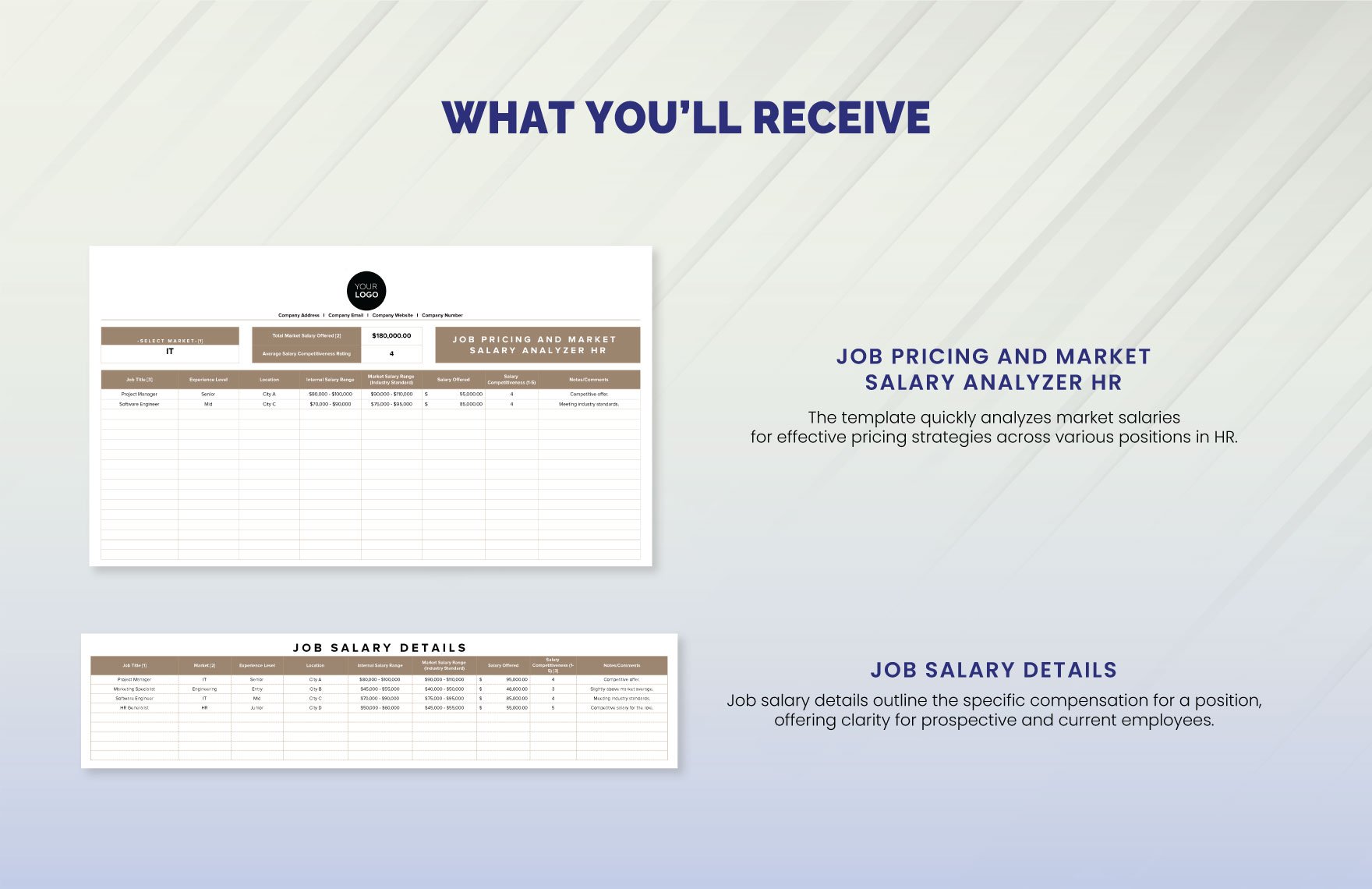 Job Pricing and Market Salary Analyzer HR Template