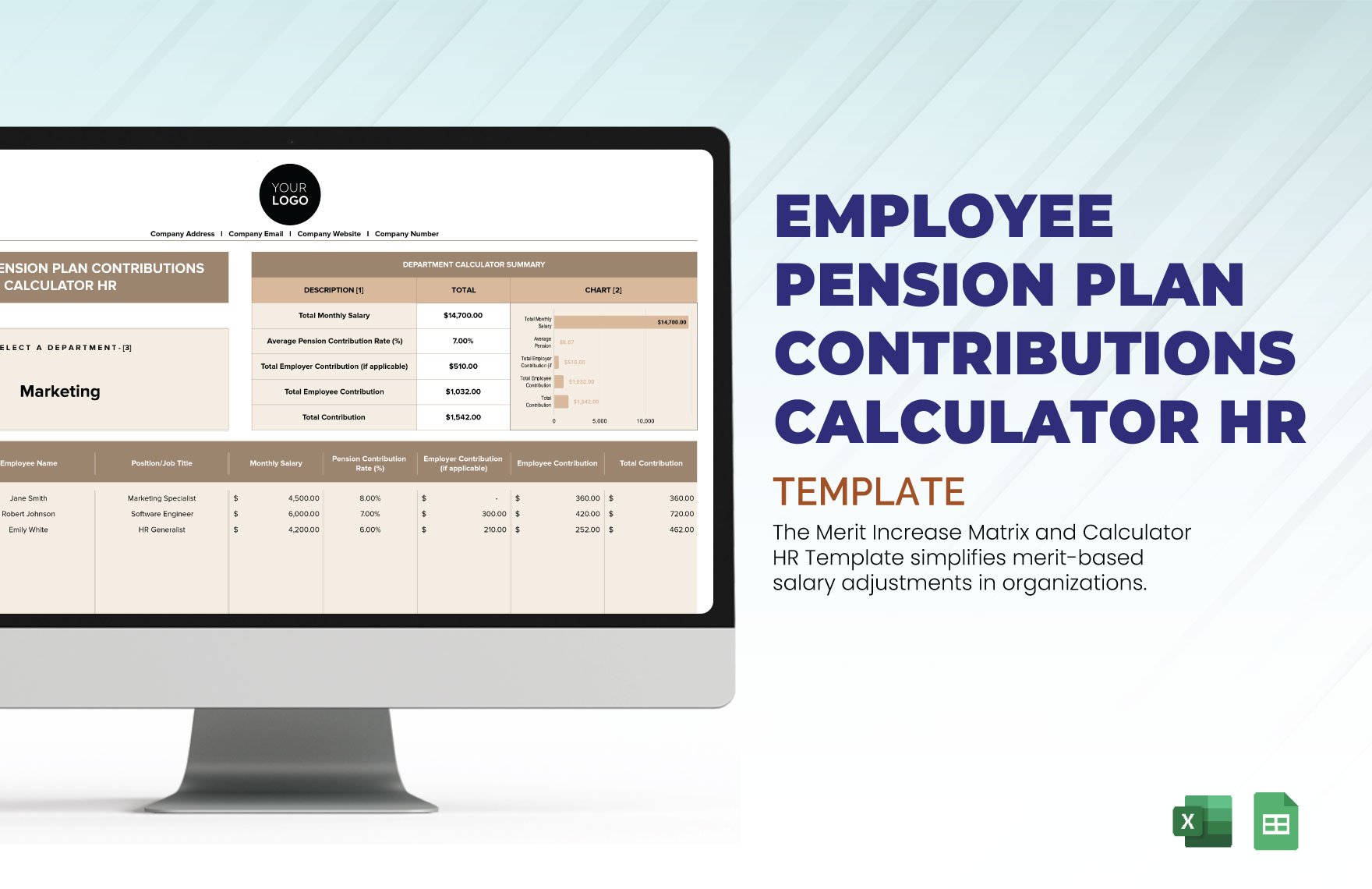 Employee Pension Plan Contributions Calculator HR Template