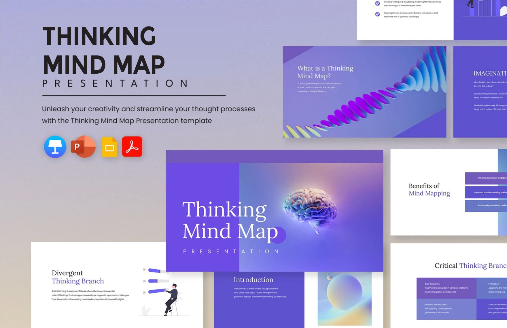 Free Thinking Mind Map Template in PDF, PowerPoint, Google Slides, Apple Keynote