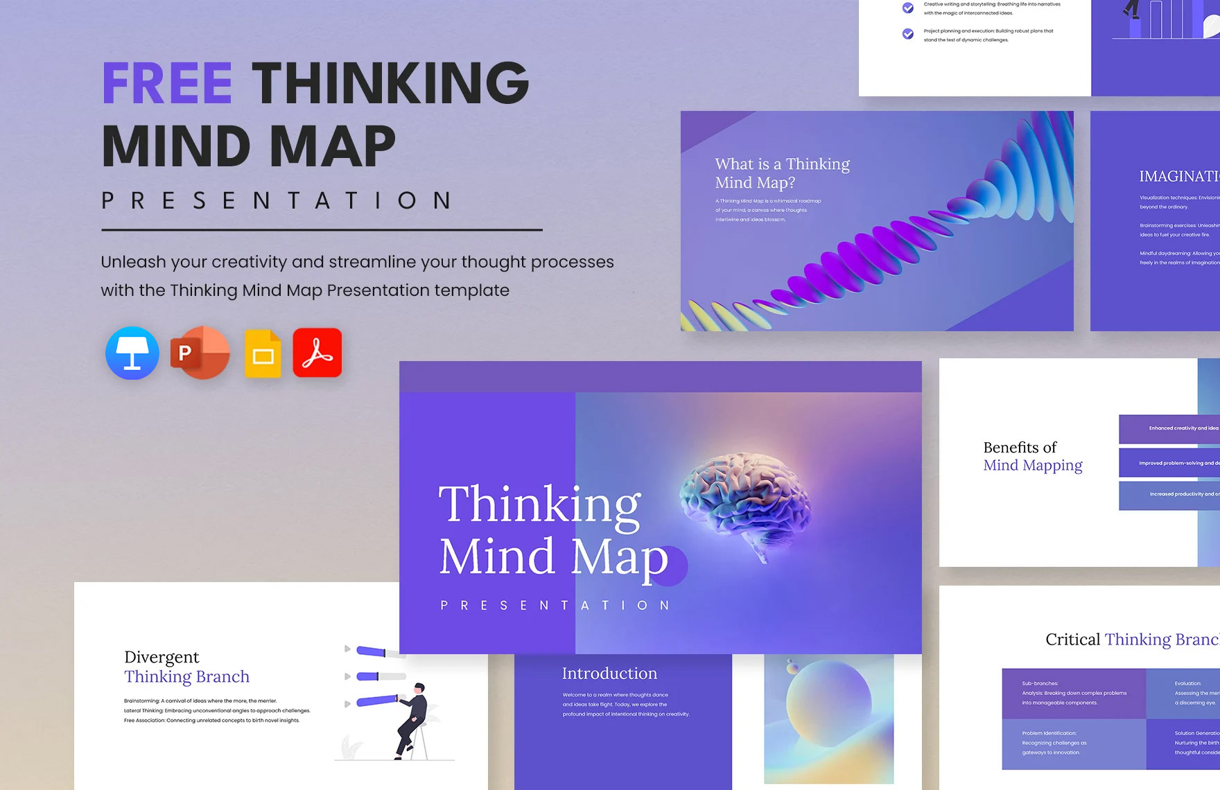 Thinking Mind Map Template in PowerPoint, PDF, Google Slides, Apple Keynote - Download | Template.net