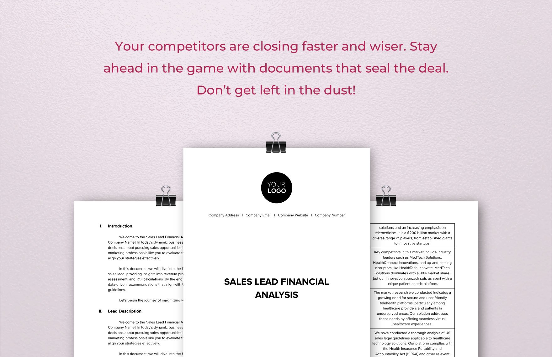 Sales Lead Financial Analysis Template