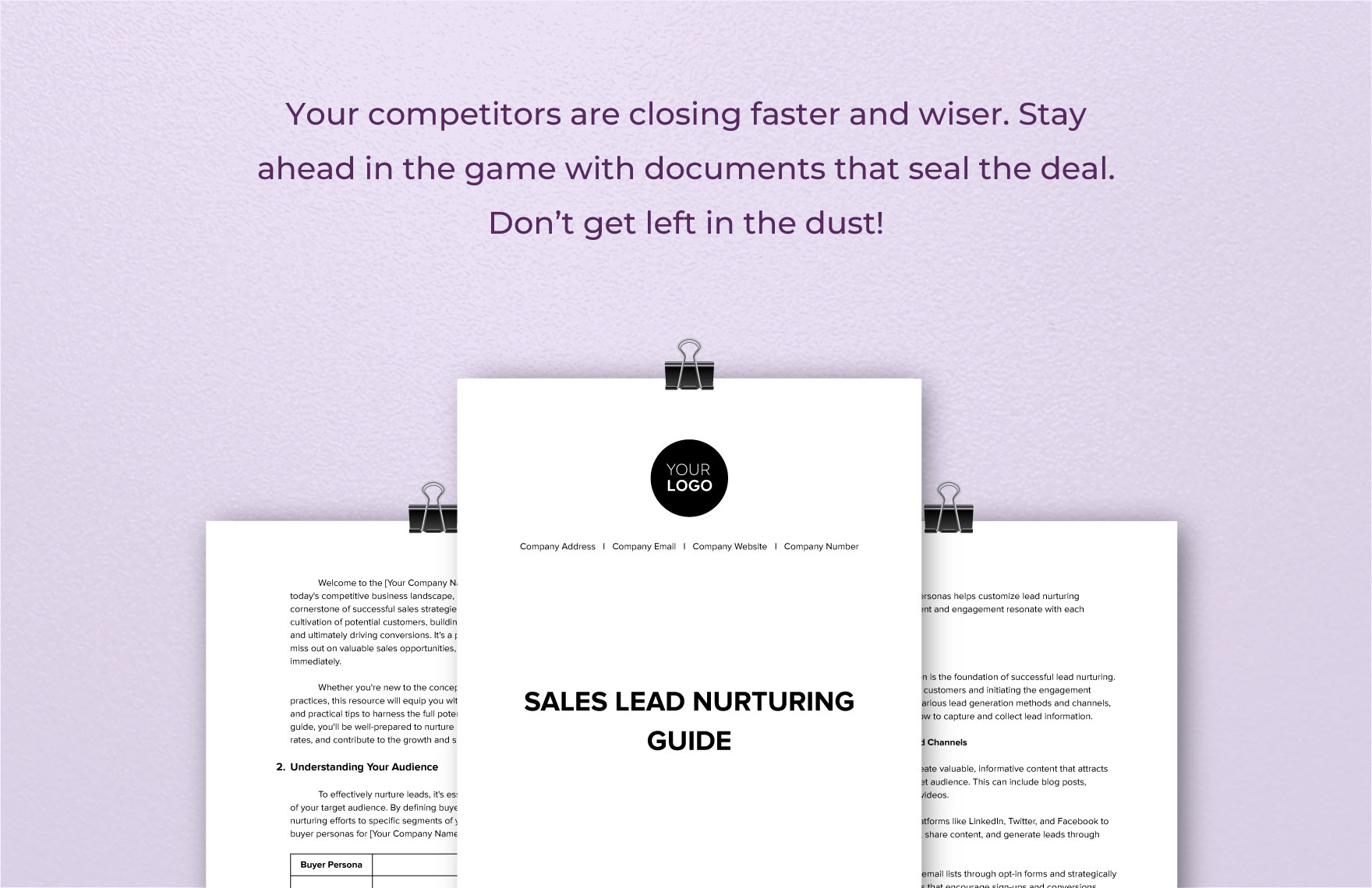 Sales Lead Nurturing Guide Template
