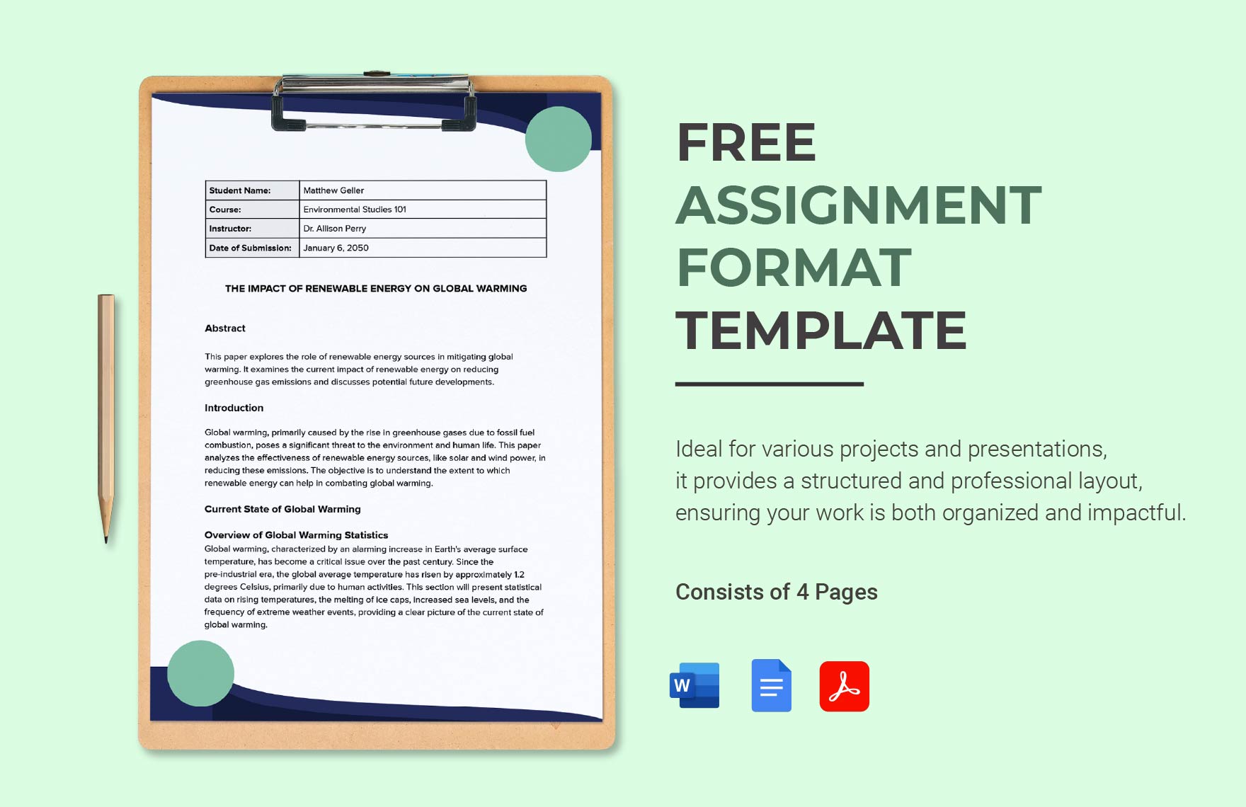 assignment format pdf download