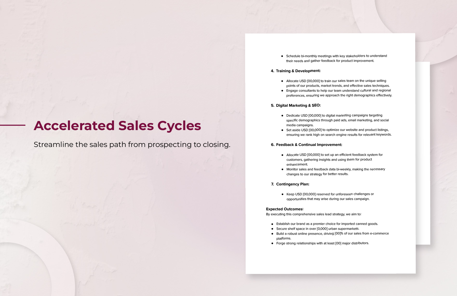 Sales Lead Strategy Statement Template