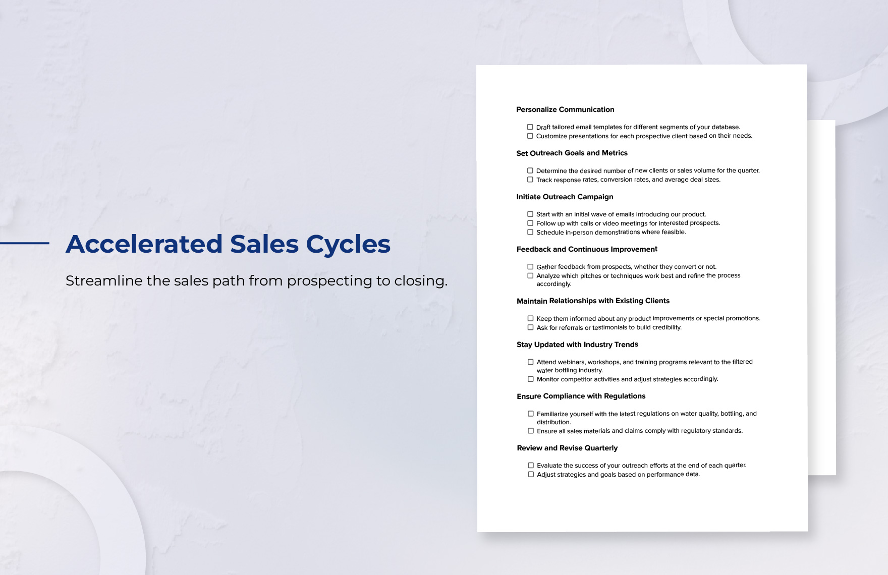 Sales Outreach Checklist Template