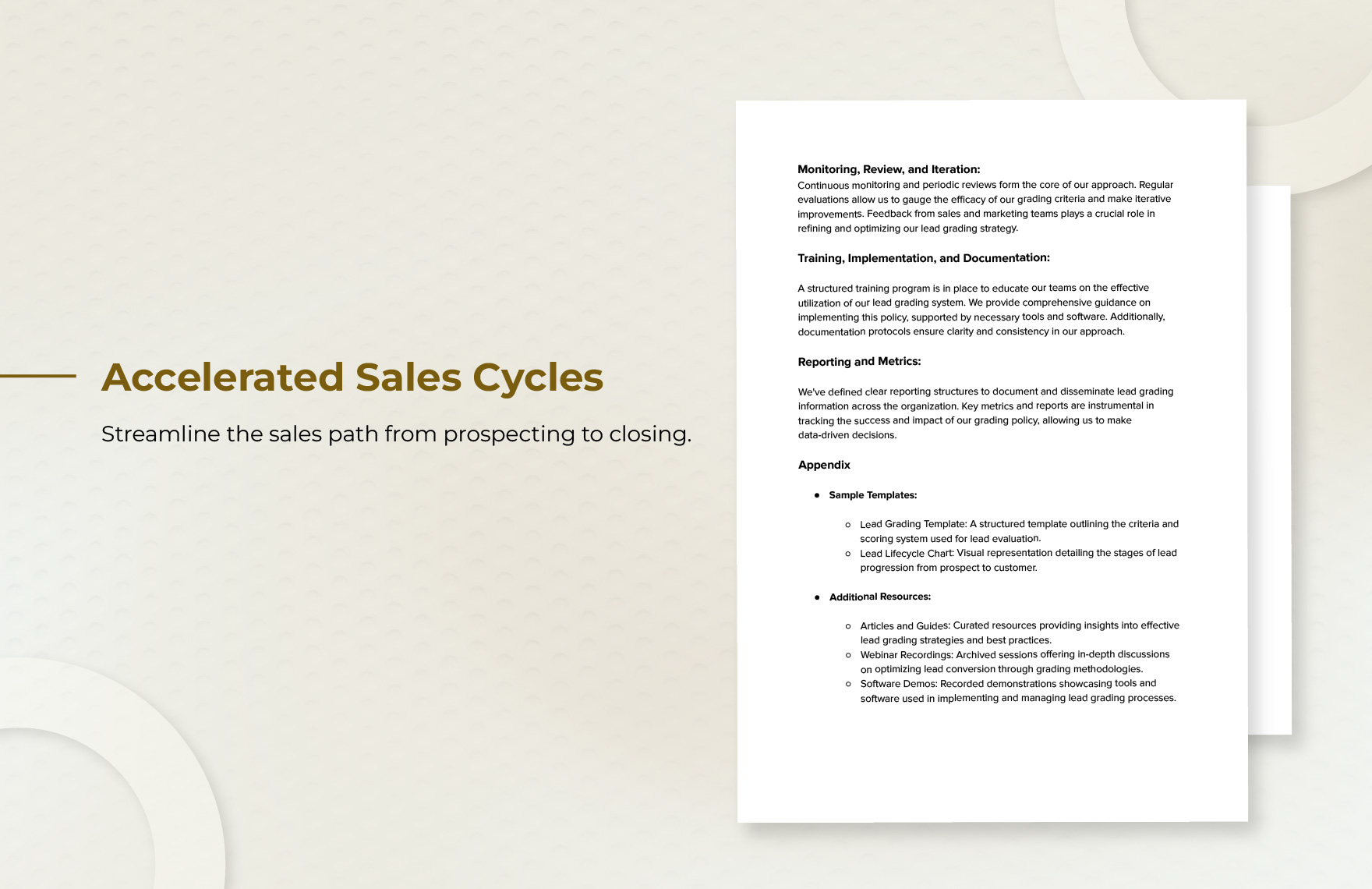 Sales Lead Grading Policy Template