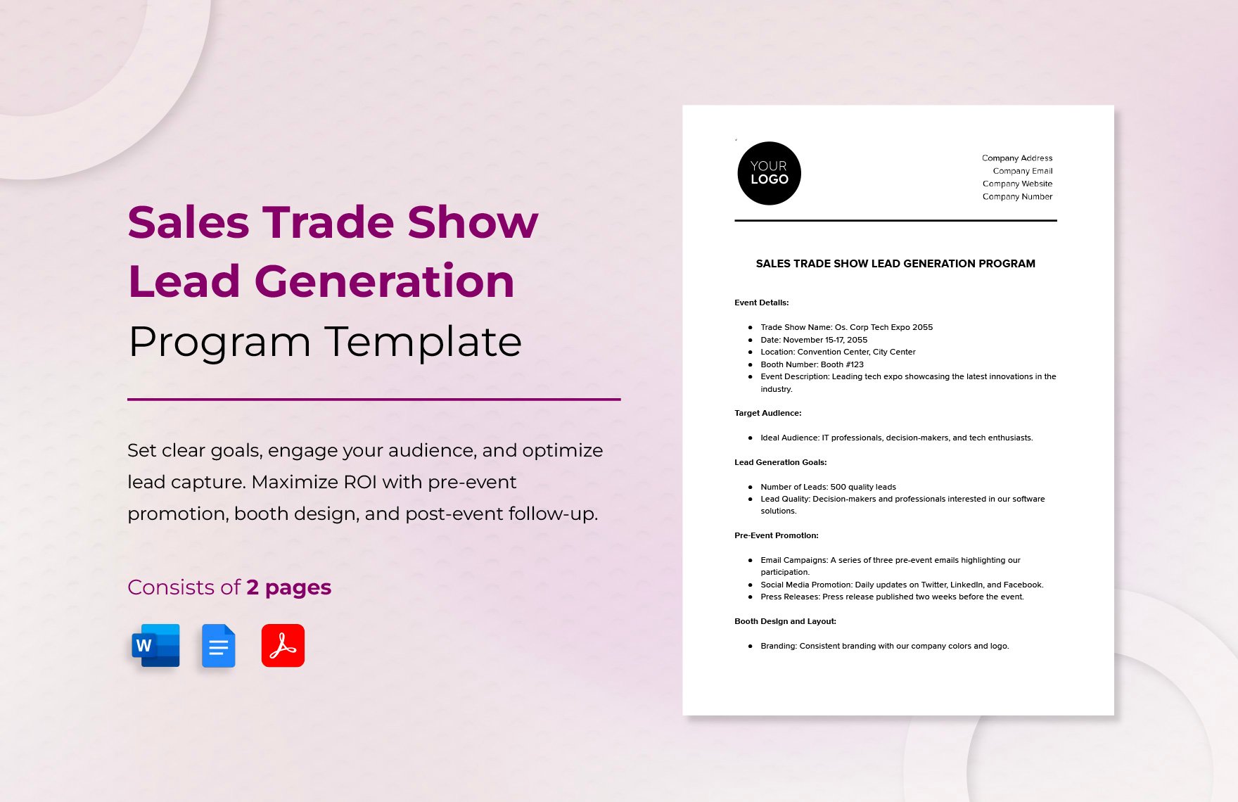 Sales Trade Show Lead Generation Program Template