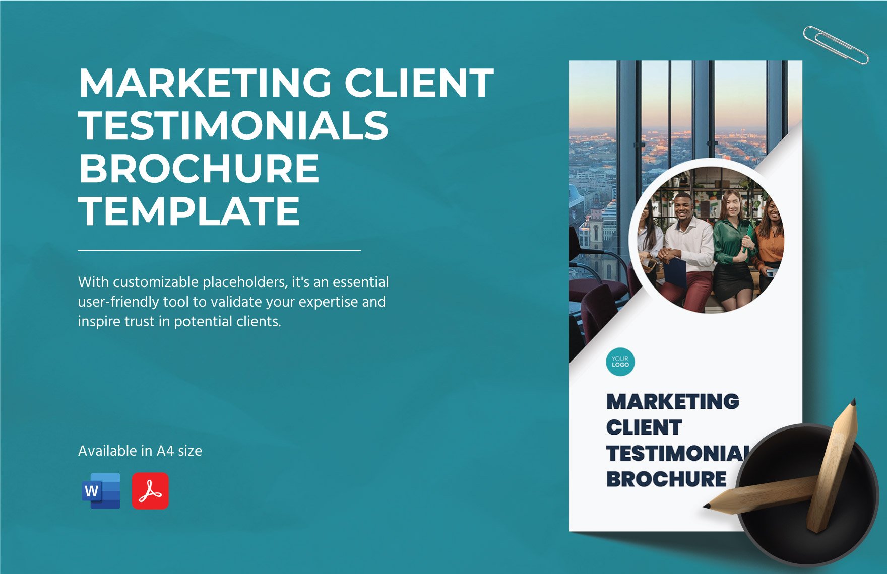 Marketing Client Testimonials Brochure Template