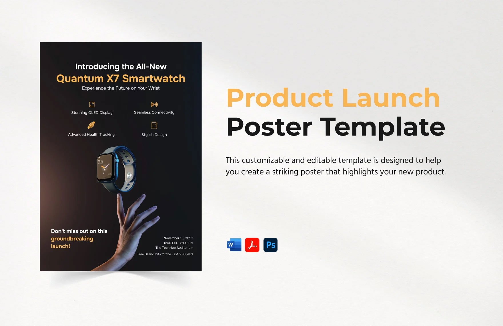 Product Launch Poster Template