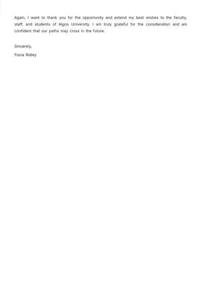 Free University Decline Letter Template to Edit Online