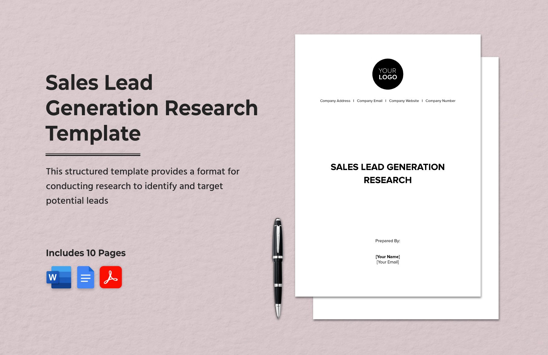  Sales Lead Generation Research Template