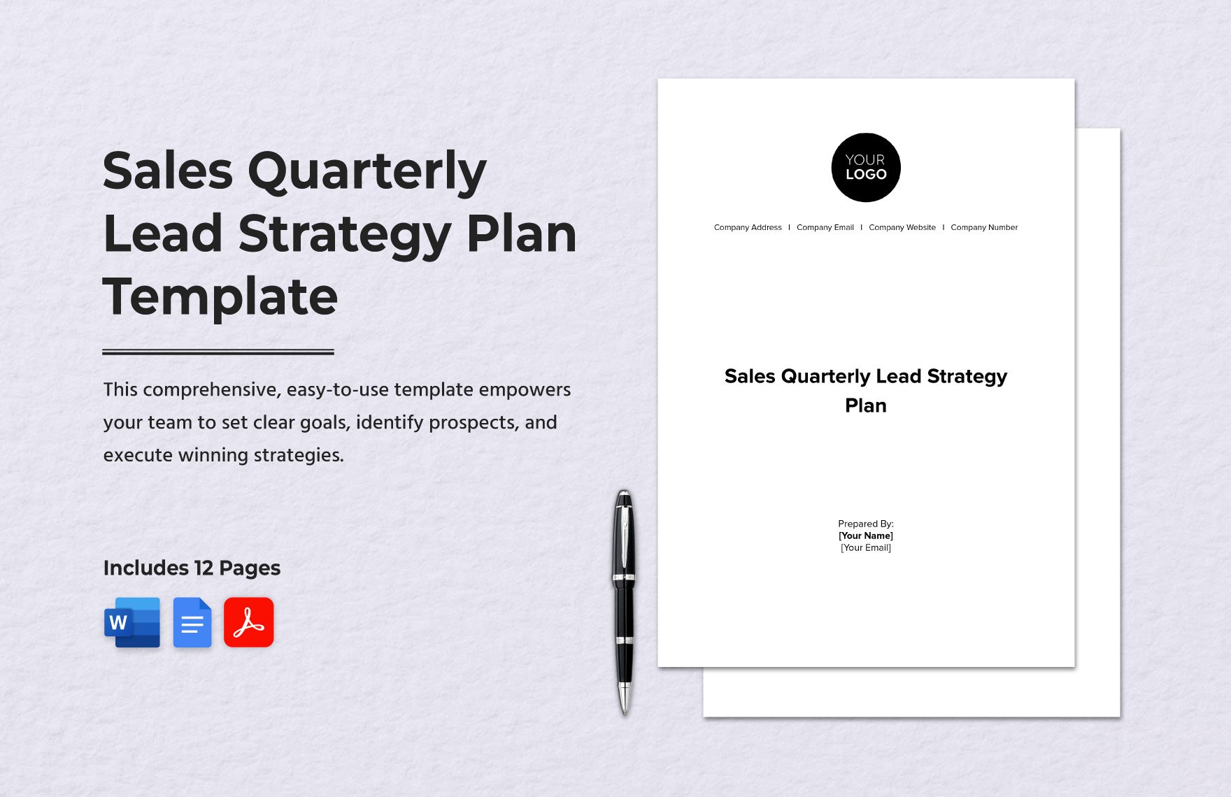 Sales Quarterly Lead Strategy Plan Template