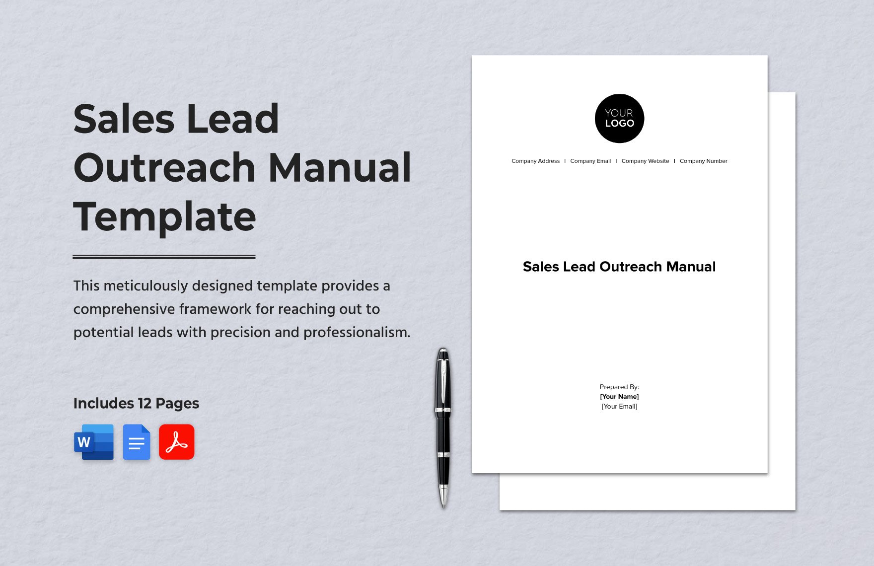 Sales Lead Outreach Manual Template in Word, Google Docs, PDF