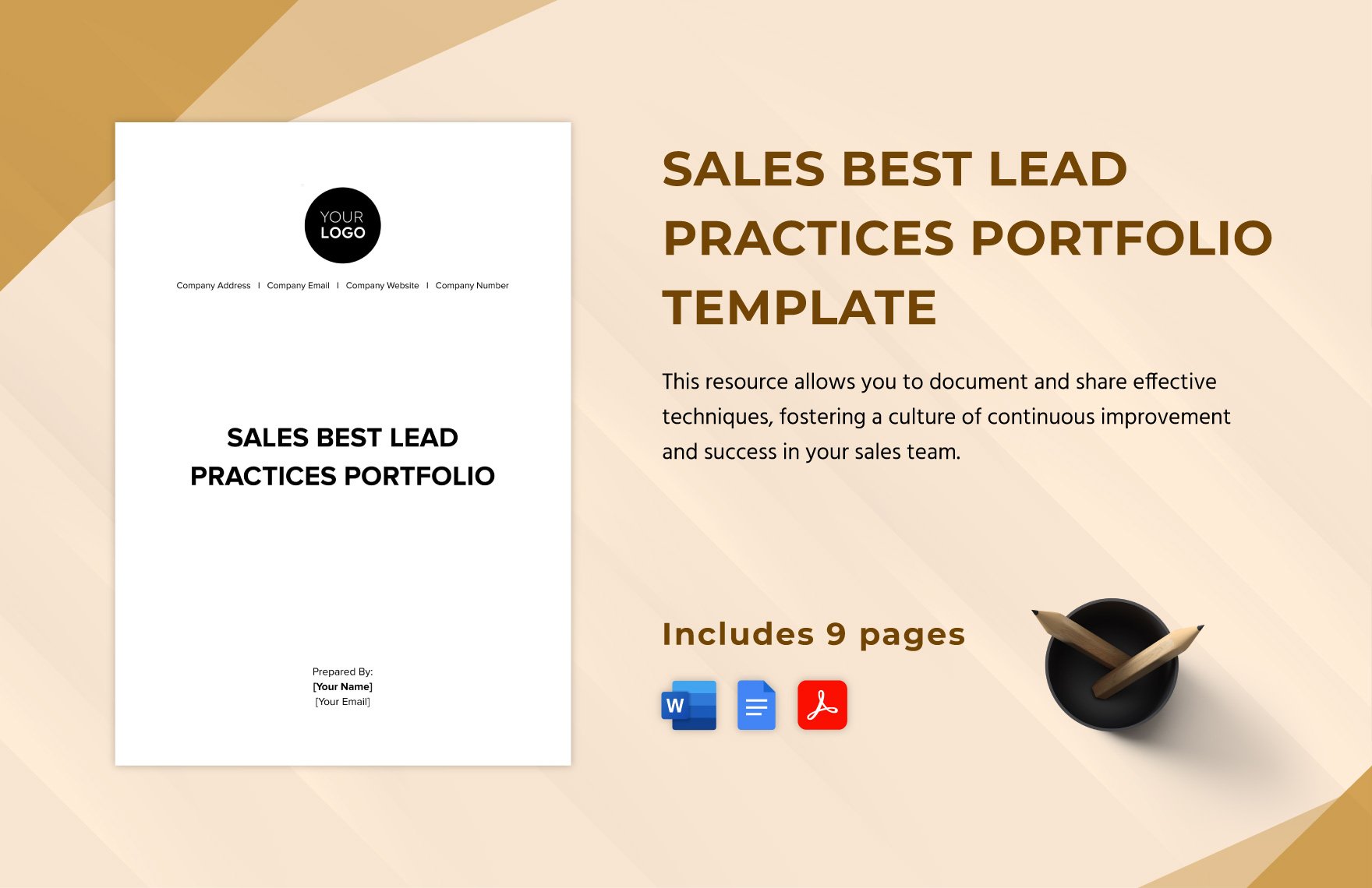 Sales Best Lead Practices Portfolio Template
