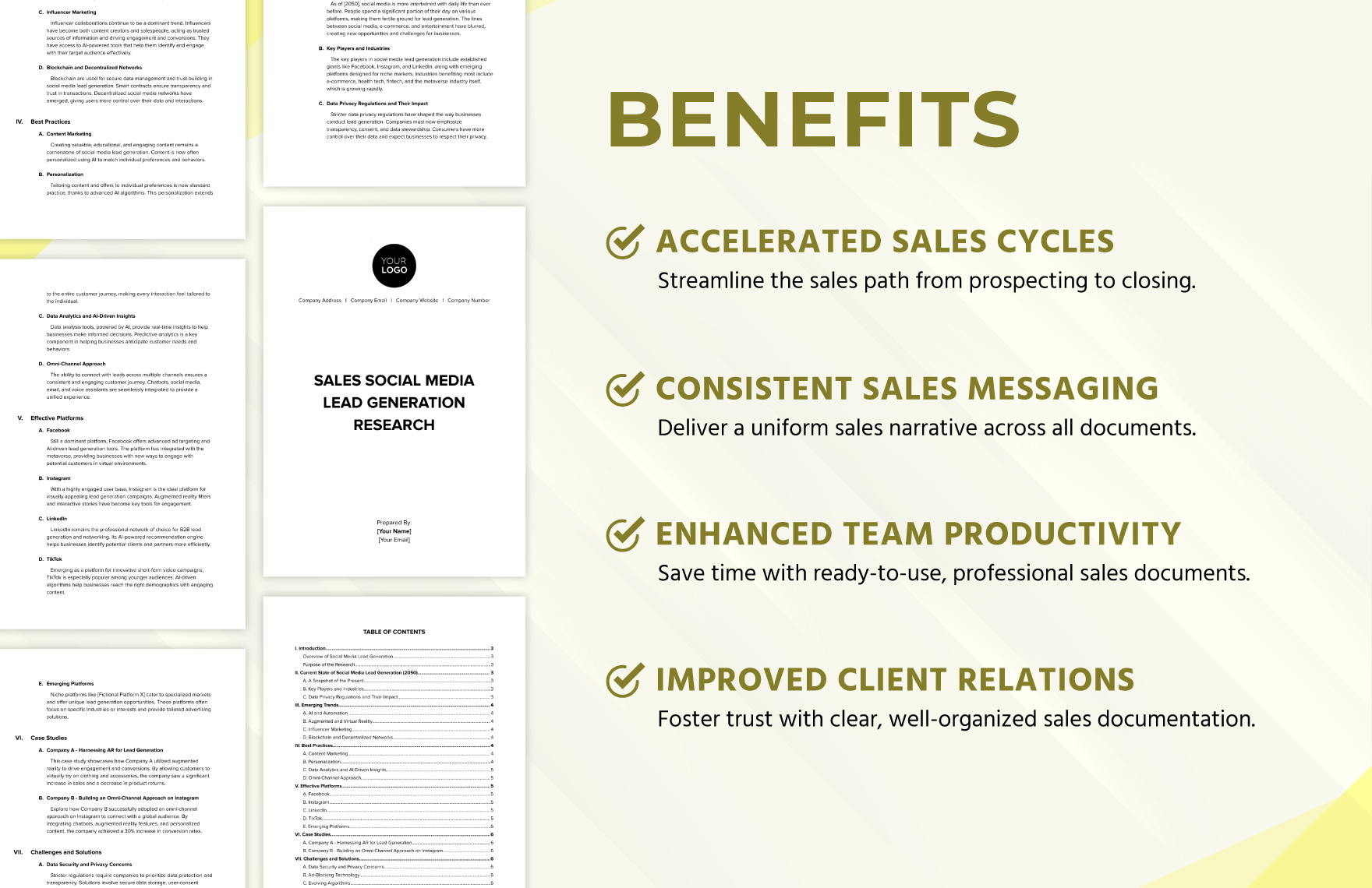 Sales Social Media Lead Generation Research Template