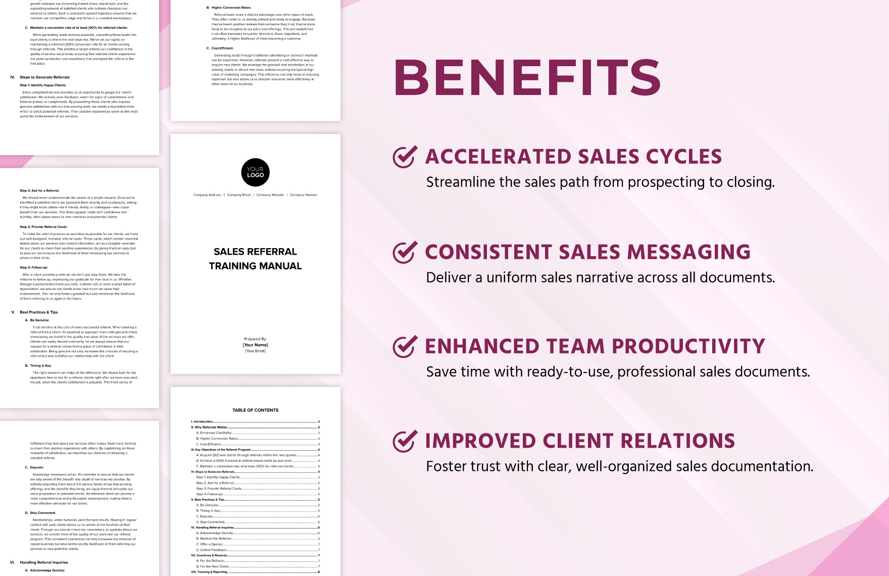 Sales Referral Training Manual Template