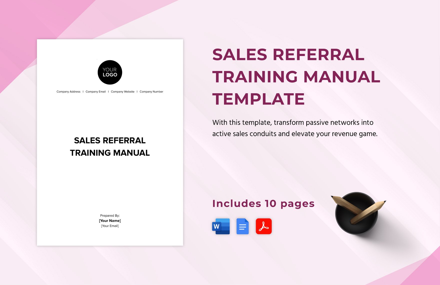 Sales Referral Training Manual Template in Word, Google Docs, PDF