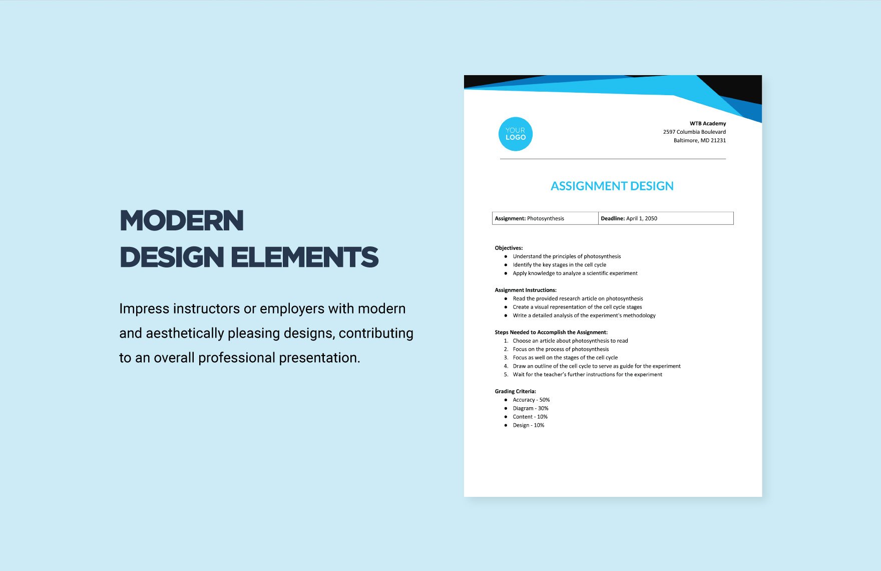 Assignment Design Template