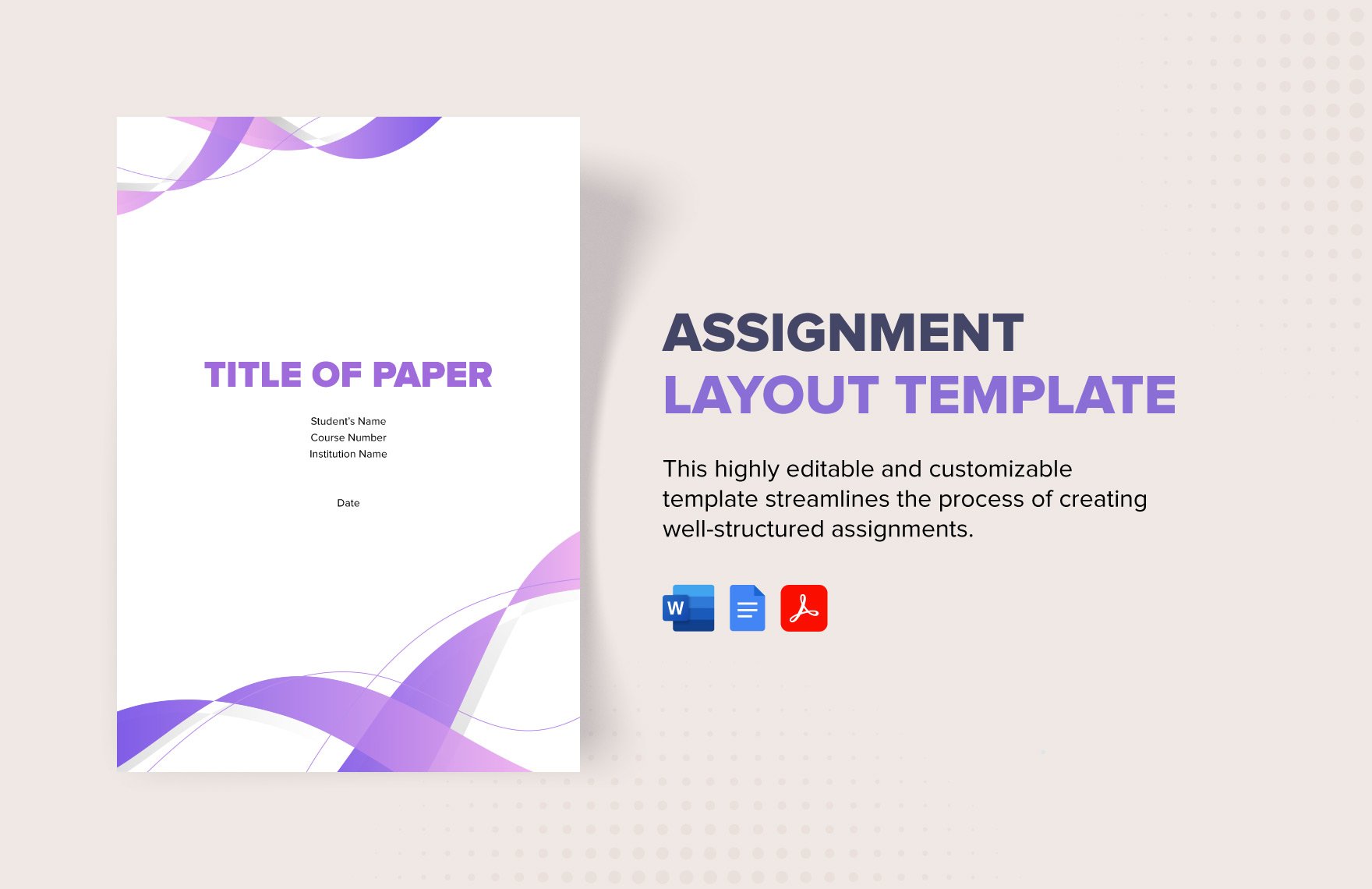 Assignment Layout Template