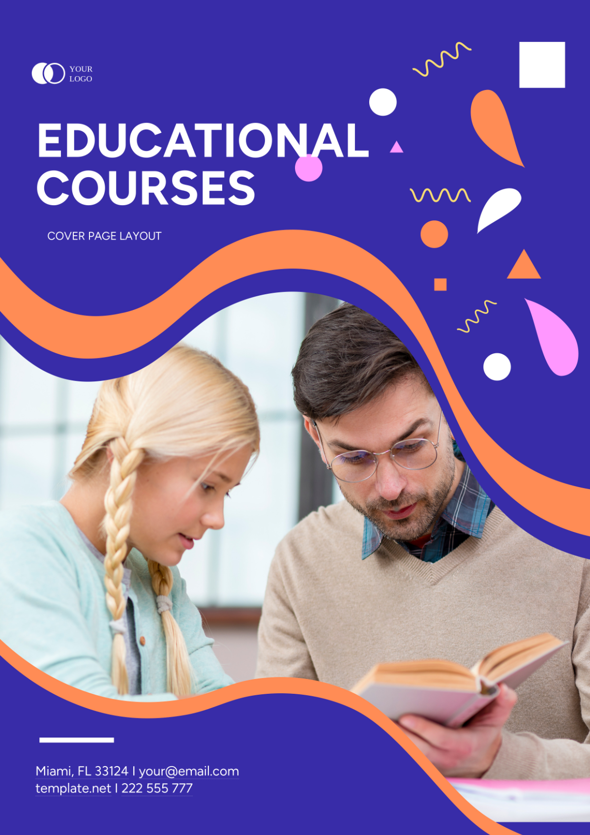 Educational Course Cover Page Layout Template