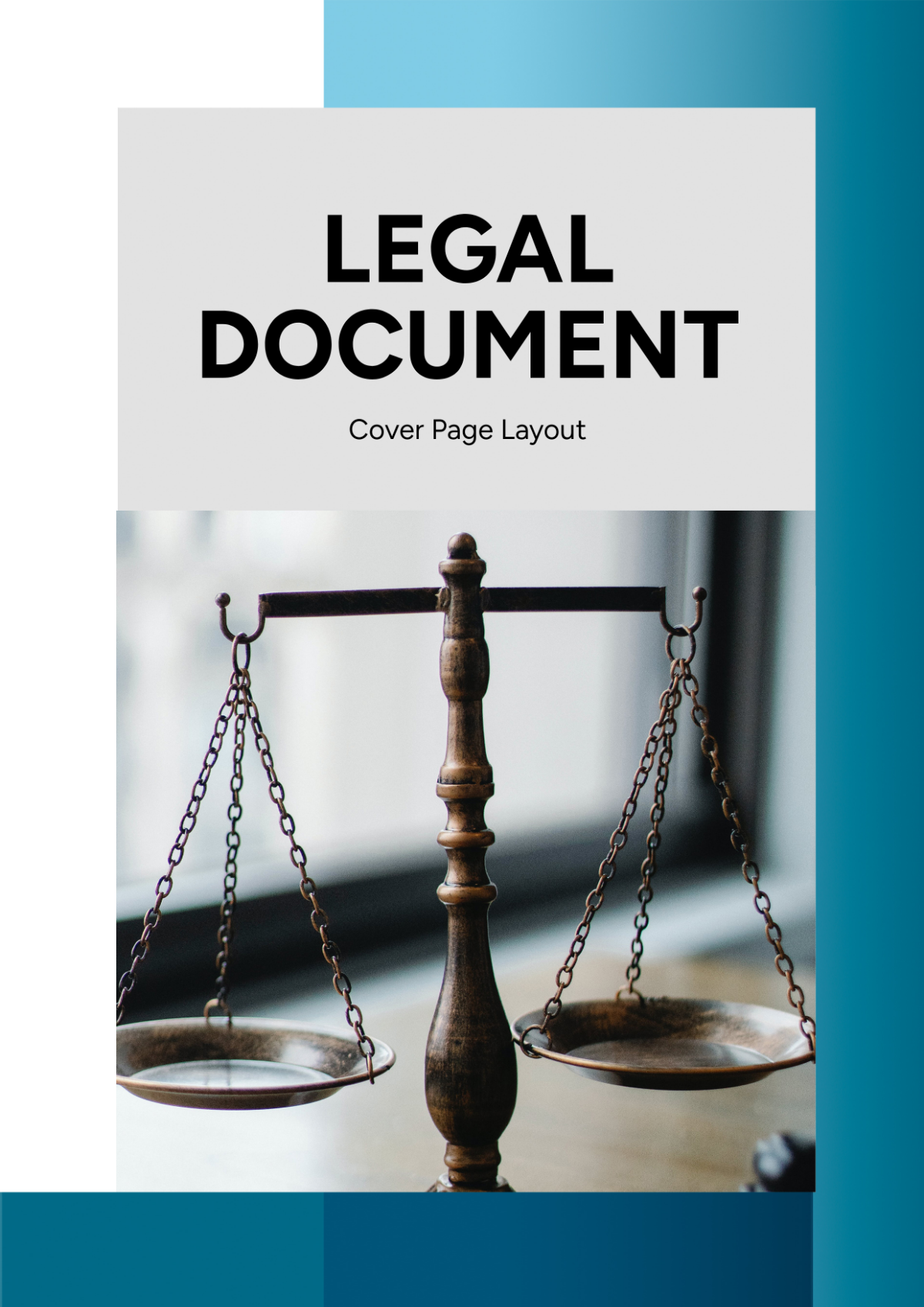 Legal Document Cover Page Layout Template