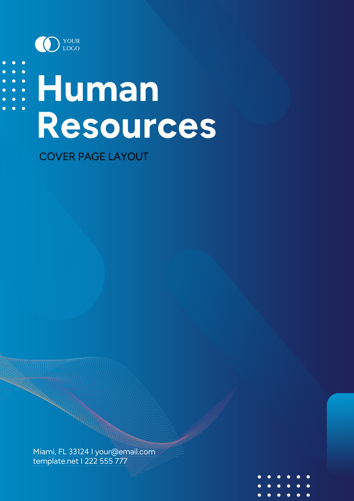 Human Resources Cover Page Layout Template